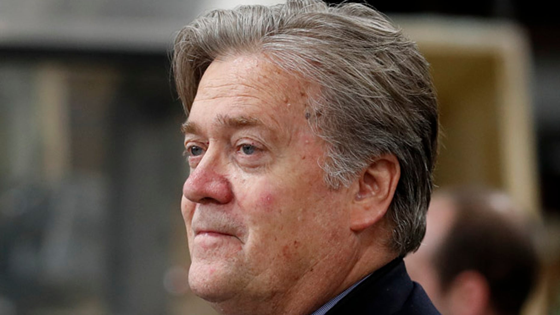 In this photo taken April 29, 2017, Steve Bannon, chief White House strategist to President Donald Trump is seen in Harrisburg, Pa. The Campaign Legal Center is complaining in a letter to the White House that Bannon may be illegally accepting outside professional services.(AP Photo/Carolyn Kaster)