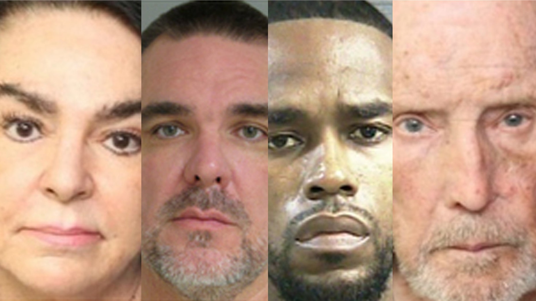 Mug shots for Teressa Everett, Billy Wilson Everett, Duane Goodson and Frank Everett.