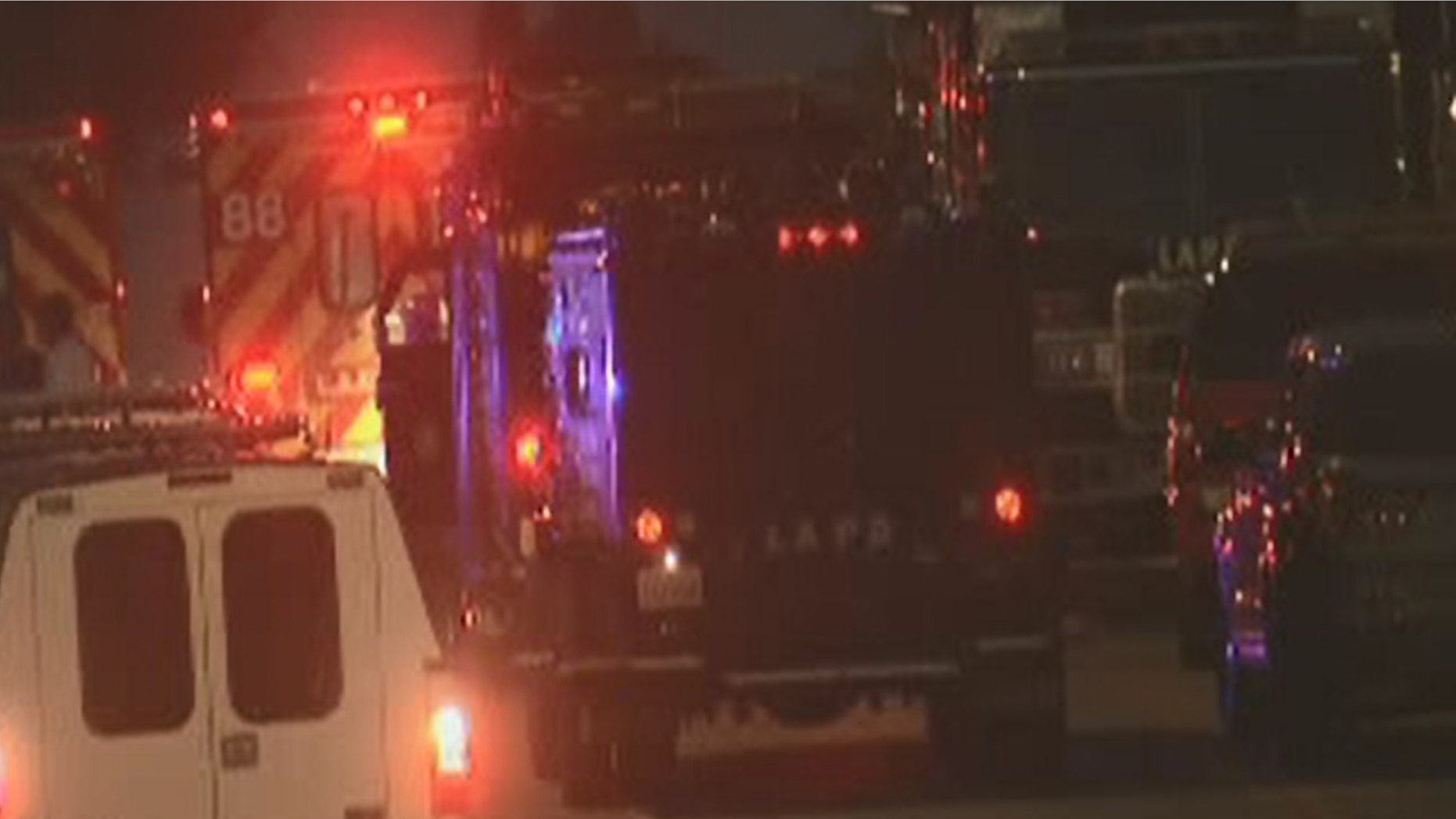 Authorities said a man fired at police and barricaded himself in a Sherman Oaks, Calif., home on Friday.