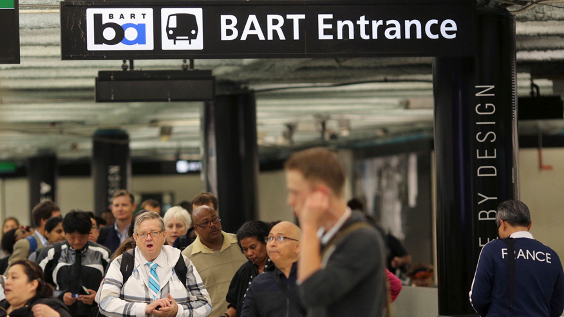 Bay Area Rapid Transit (BART) rail station.