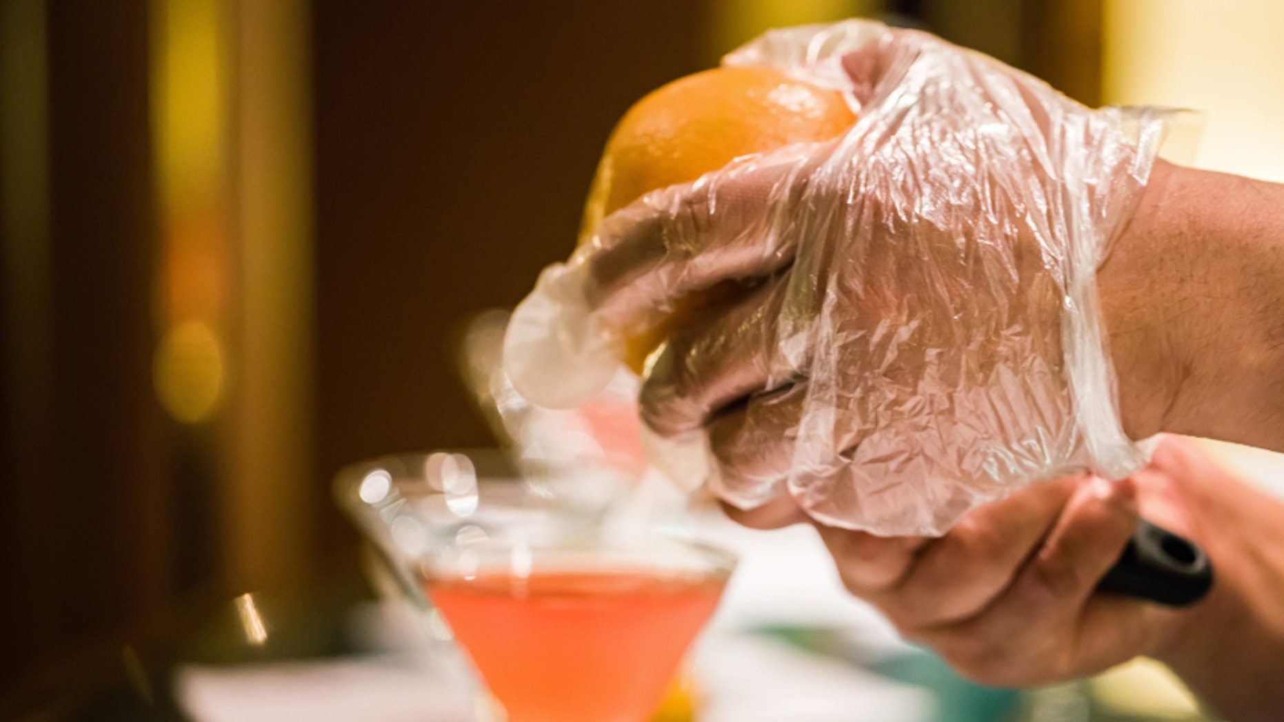 California bartenders have been told they must wear gloves when making drinks from now on, thanks to the introduction of a new food safety law.