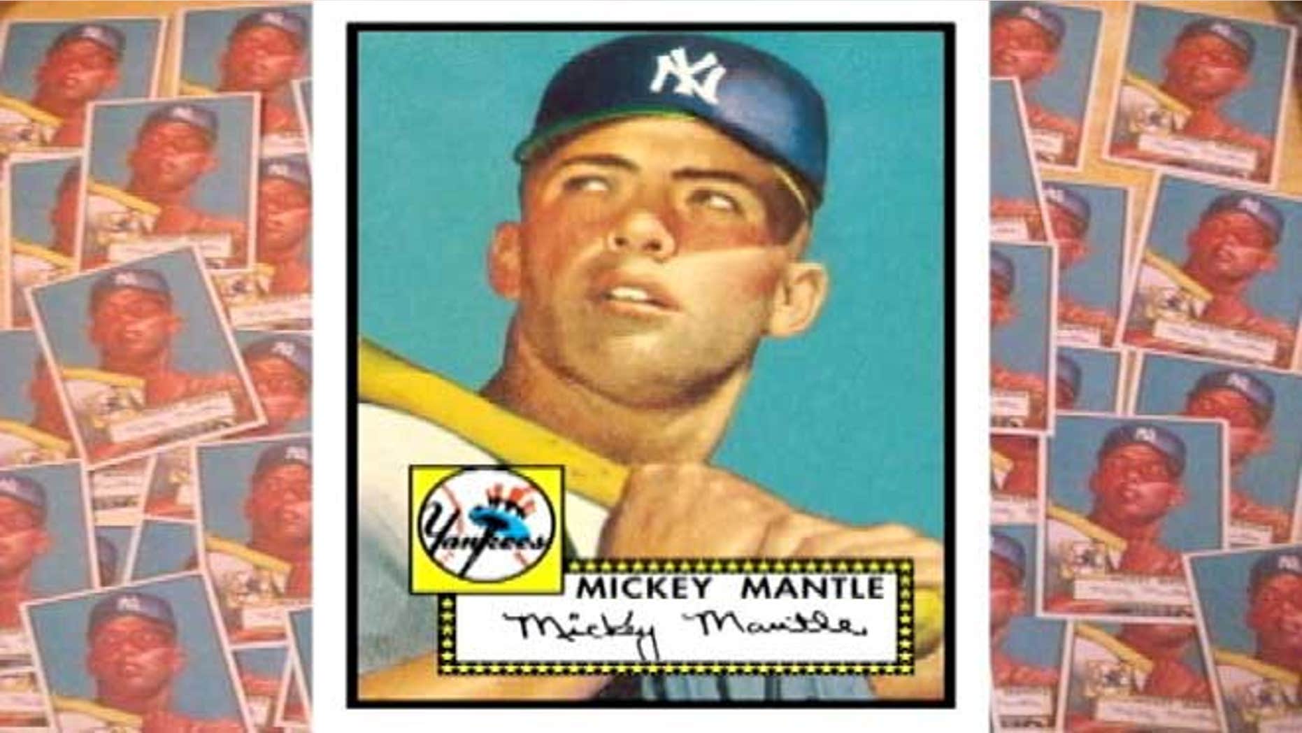 1952 Mickey Mantle baseball card valued at $4,000