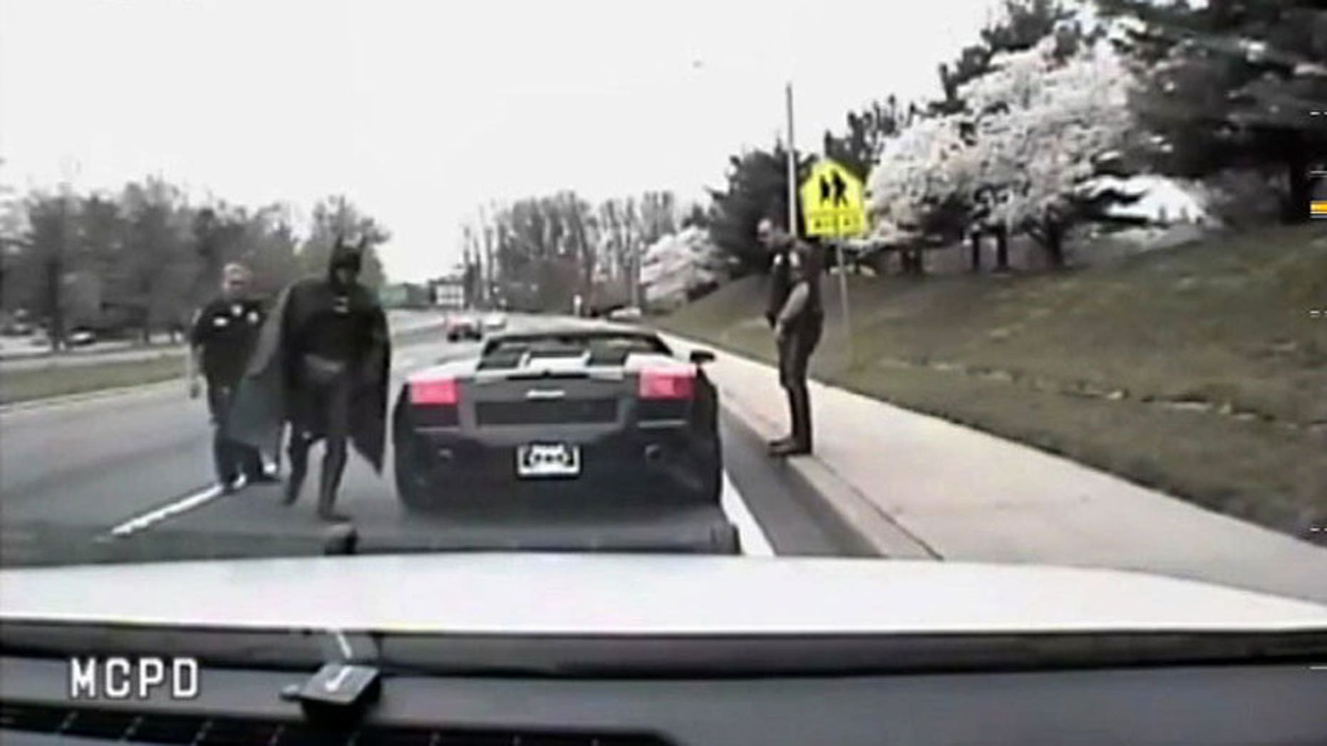 Still from dashcam video of Robinson's 2012 run-in with the police.