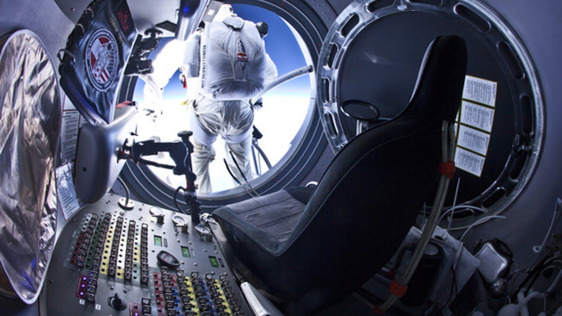 Felix Baumgartner completes final test jump from 97,145.7 feet/29,610 meters on July 25, 2012, for the Red Bull Stratos mission, which aims to set the world record for highest skydiver by leaping from 120,000 feet and breaking the sound barrier