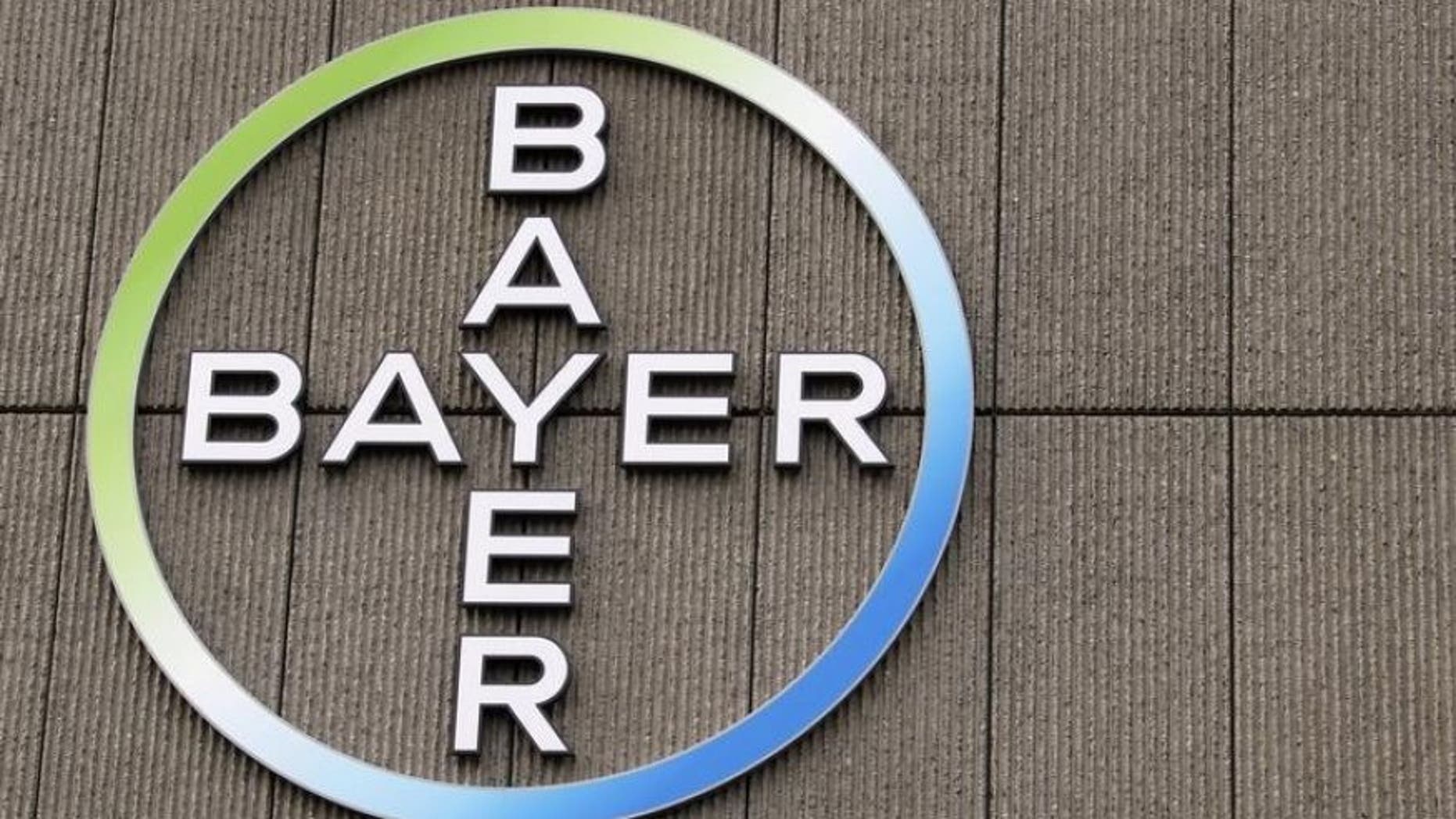The logo of Germany's largest drugmaker Bayer HealthCare Pharmaceuticals is pictured on the front of its building in Berlin April 28, 2011. REUTERS/Fabrizio Bensch