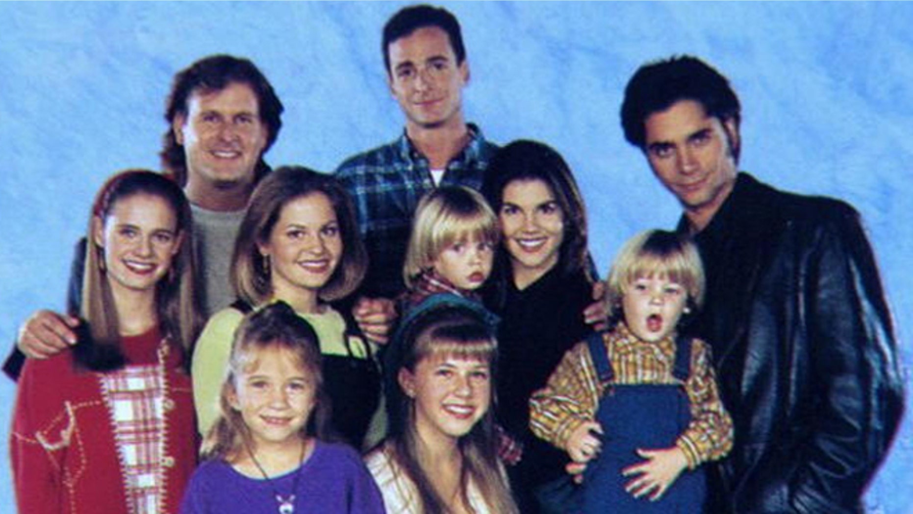 "Full House" cast: (front) Ashley Olsen, Jodie Sweetin, (mid) Andrea Barber, Candice Cameron, Blake Tuomy-Wilhoit, Lori Loughline, Dylan Tuomy-Wilhoit, (back) Dave Coulier, Bob Saget and John Stamos.