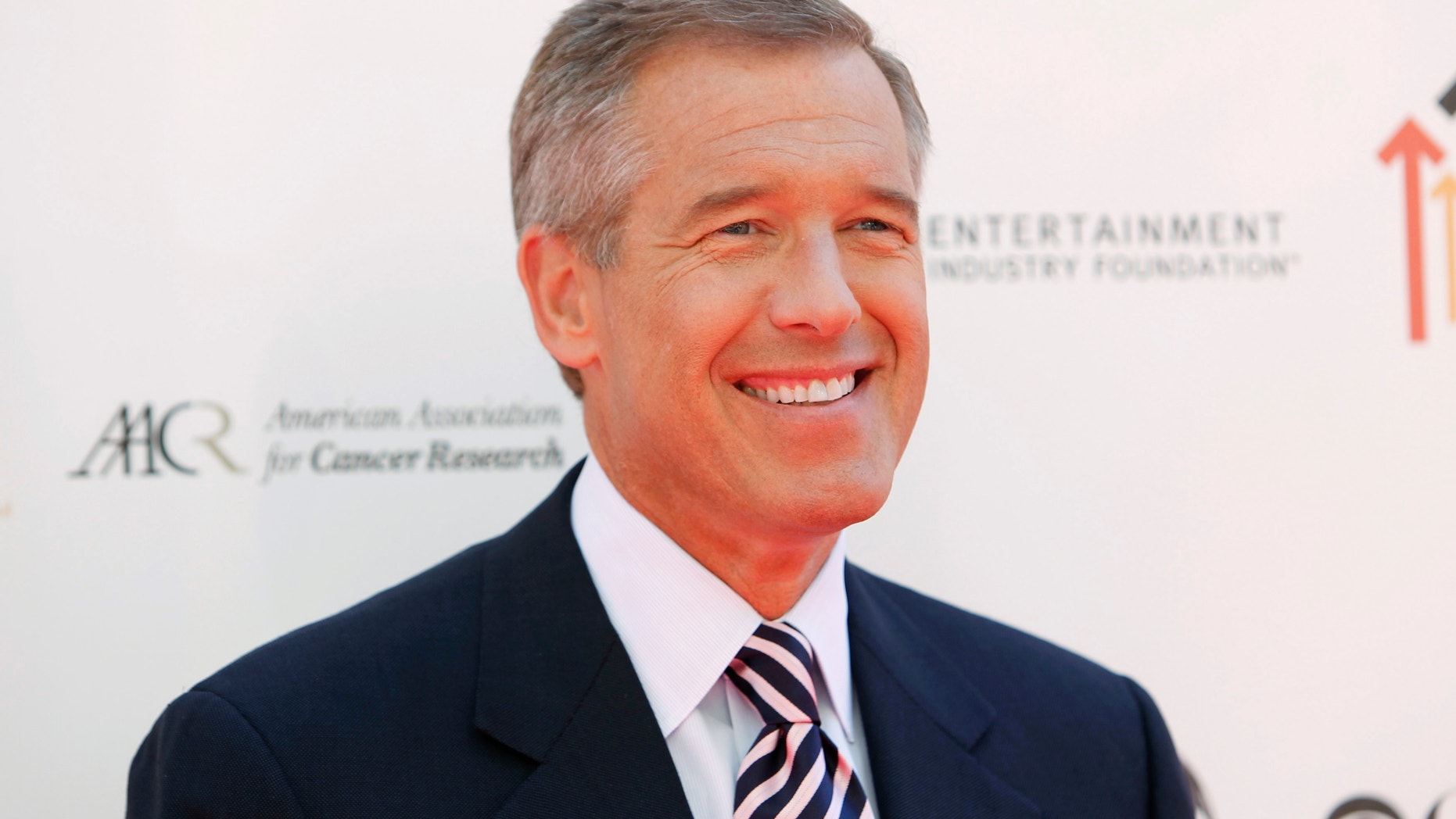 NBC news anchor Brian Williams poses at the "Stand Up To Cancer" television event, aimed at raising funds to accelerate innovative cancer research, at the Sony Studios Lot in Culver City, California September 10, 2010.