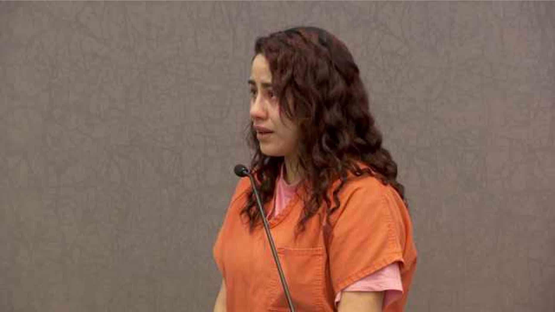 Cinthya Garcia-Cisneros at a January court appearance. (Photo: Fox 12 Oregon)