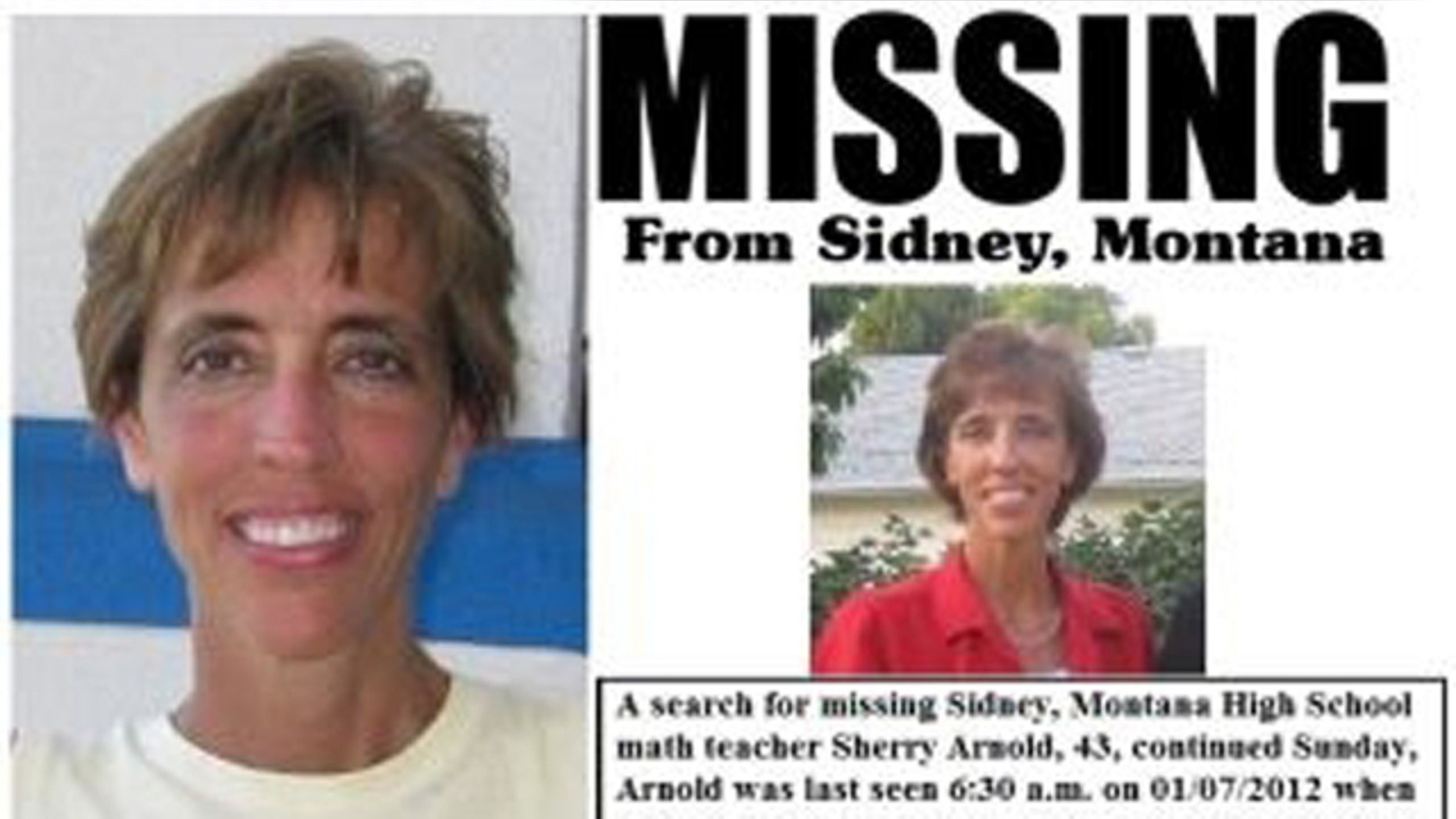 FILE: This flier shows missing teacher Sherry Arnold.