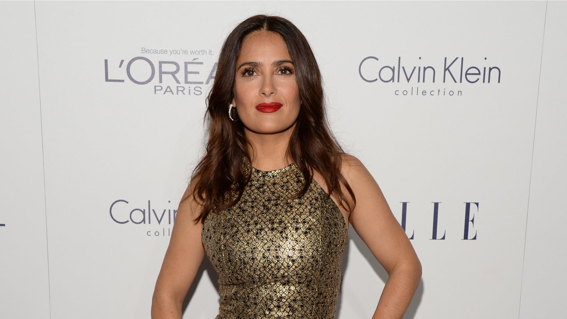 LOS ANGELES, CA - OCTOBER 19: Actress Salma Hayek attends the 22nd Annual ELLE Women in Hollywood Awards at Four Seasons Hotel Los Angeles at Beverly Hills on October 19, 2015 in Los Angeles, California. (Photo by Michael Kovac/Getty Images for ELLE)