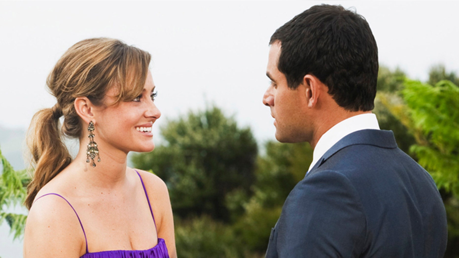 In this file image originally released by ABC, Jason Mesnick, right, is shown with Molly Malaney on the season finale of "The Bachelor," airing Monday, March 2, 2009 on ABC.