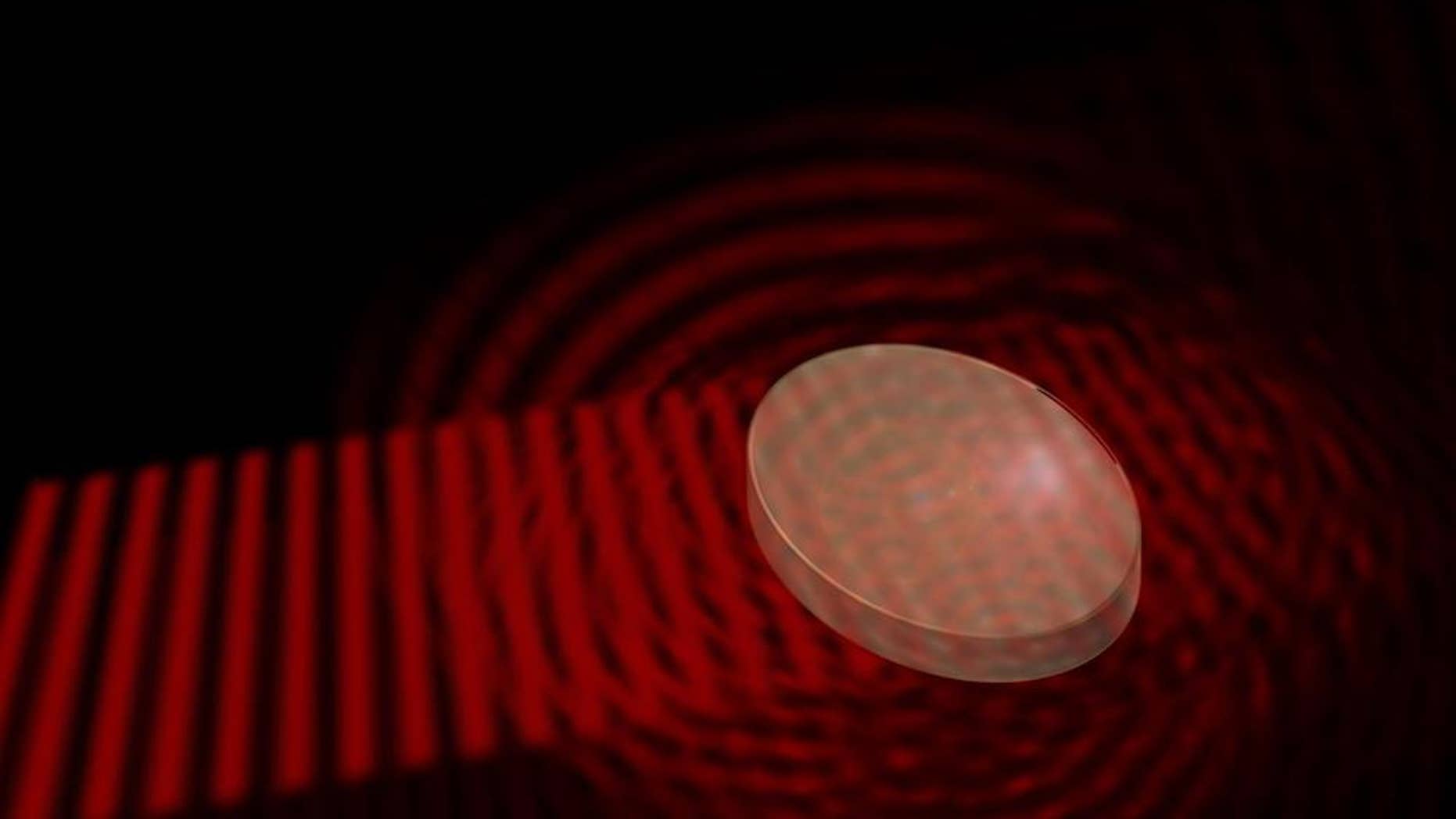 A material with random irregularities scatters an incident light wave into all directions.