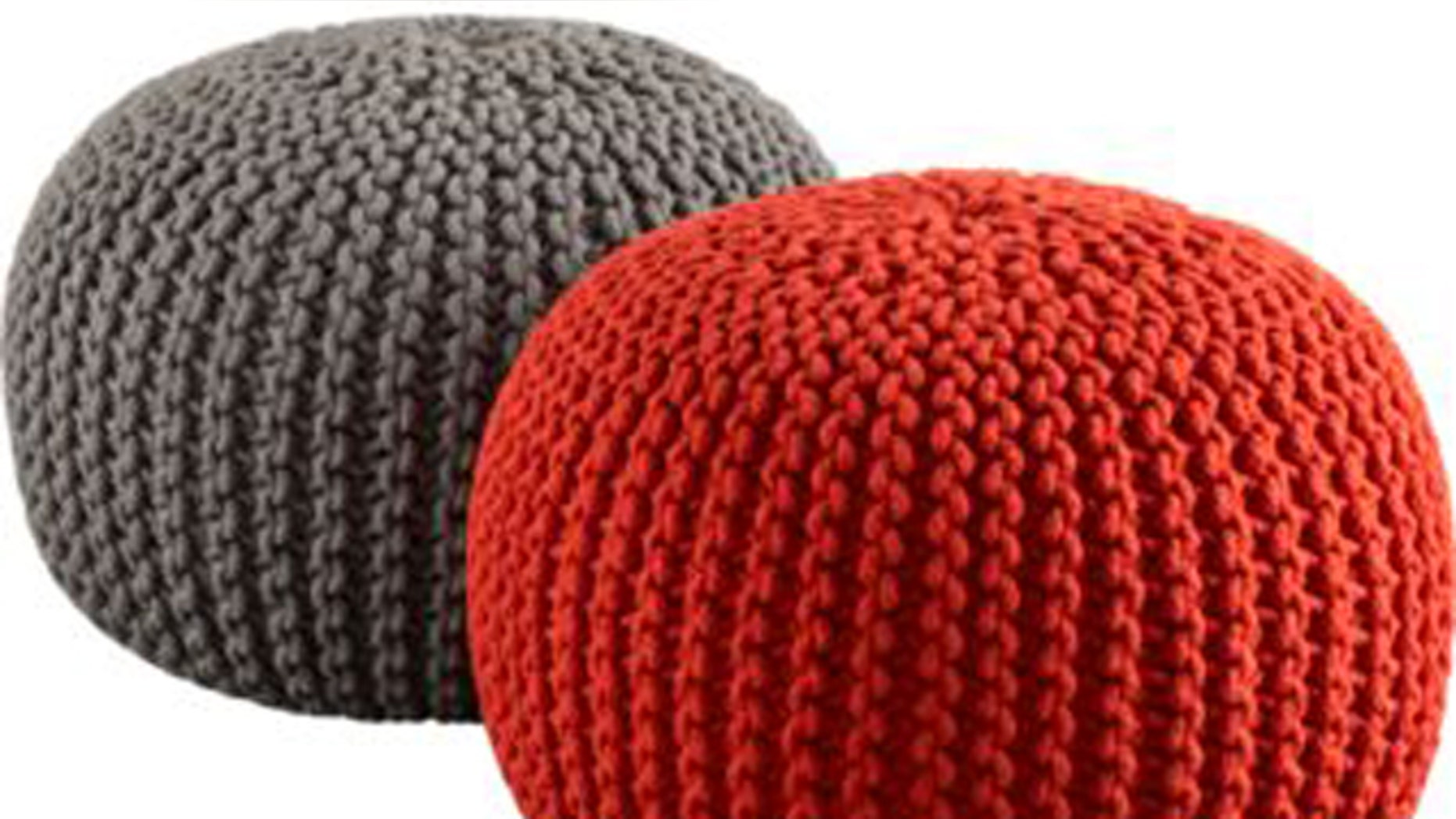 CB2 Knitted Pouf
