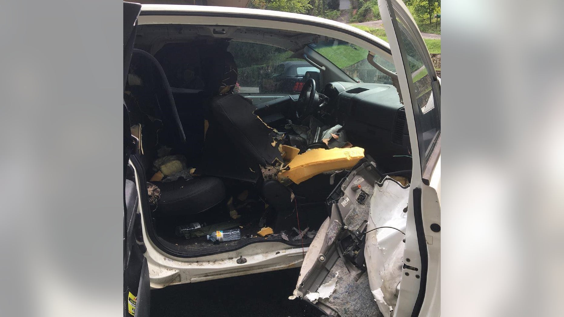 The Tennessee Wildlife Resources Agency (TWRA) posted photos of a damaged truck on Facebook, saying that a bear found itself in a truck.