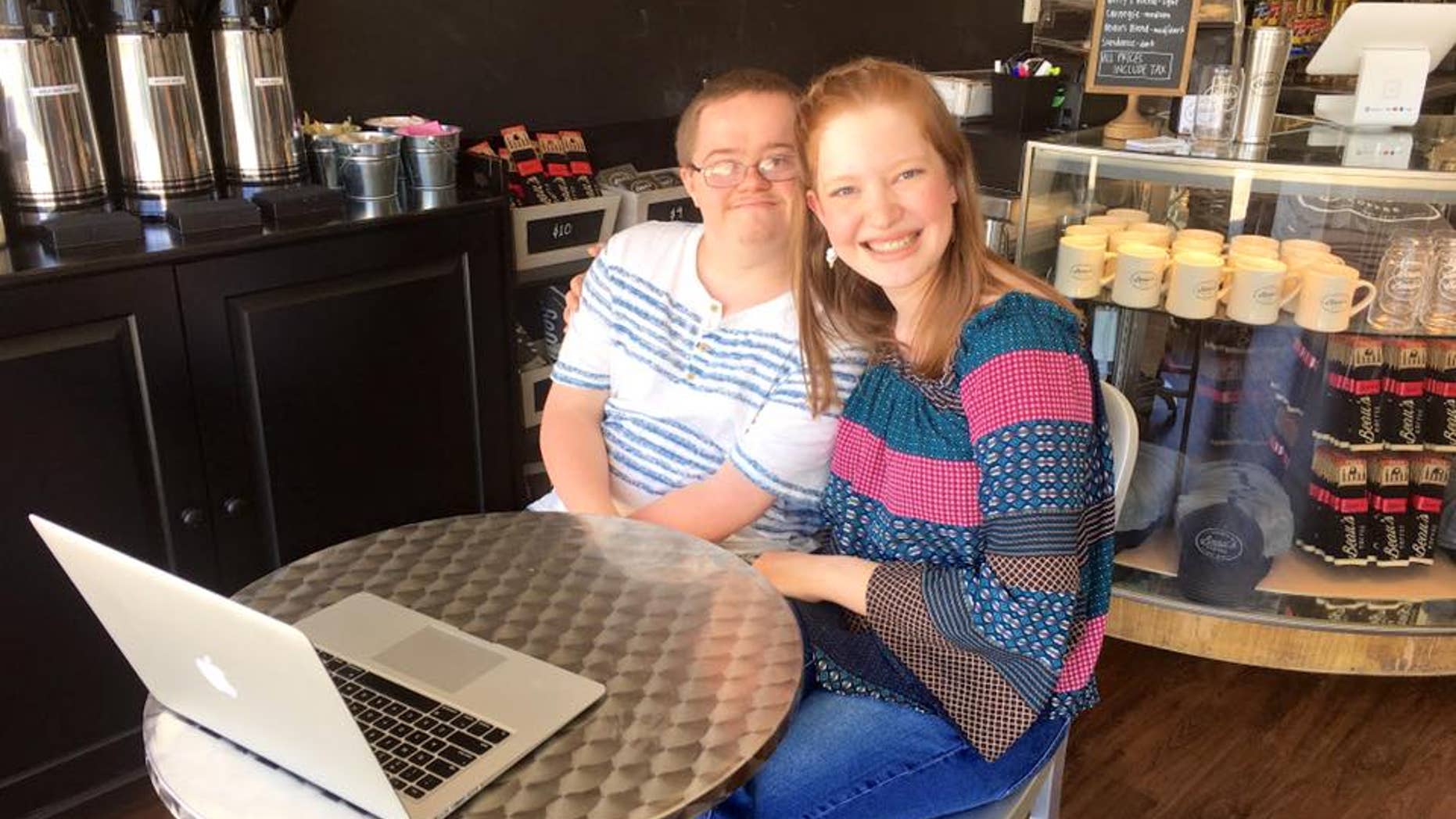 Trevor and Lillie at Beau's Coffee