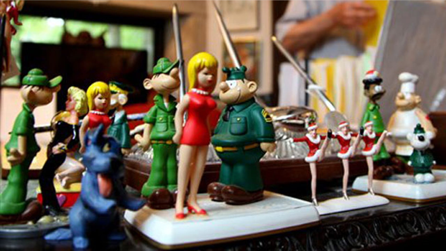 Aug. 16, 2010: Mort Walker's (artist and author of the Beetle Bailey comic strip) studio in Stamford, Conn. (AP).