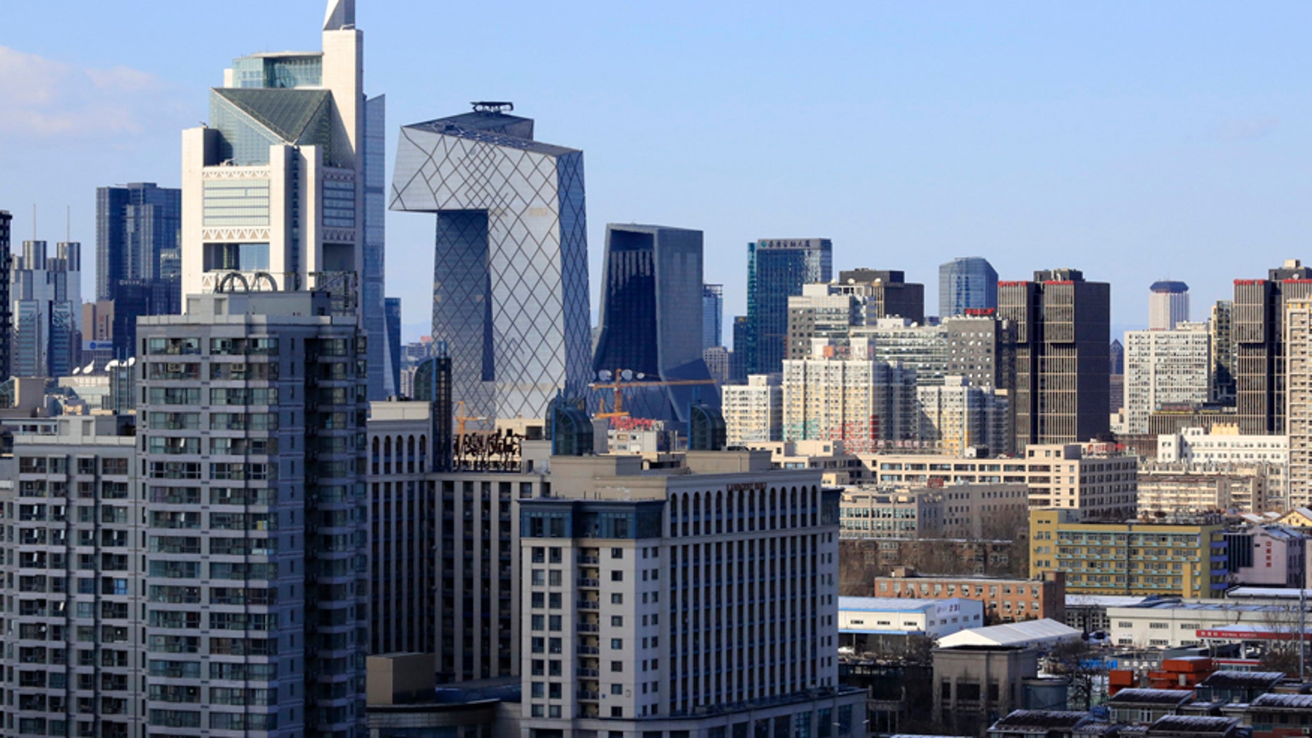 Commercial and residential buildings in Beijing.