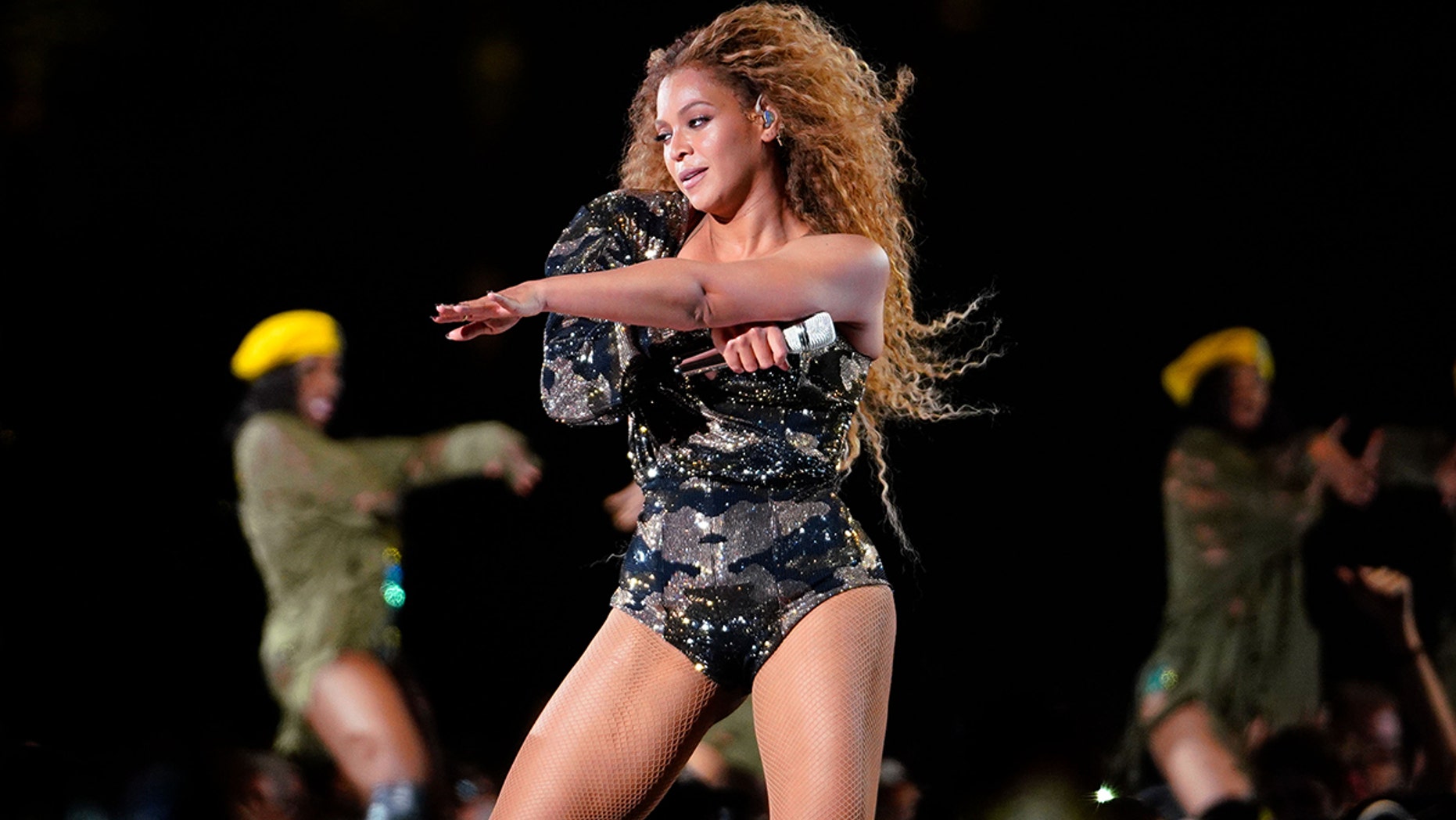 Beyonce, pictured here during her Coachella performance, recently had to endure a technical difficulty that left her stranded on stage during a concert with Jay-Z.