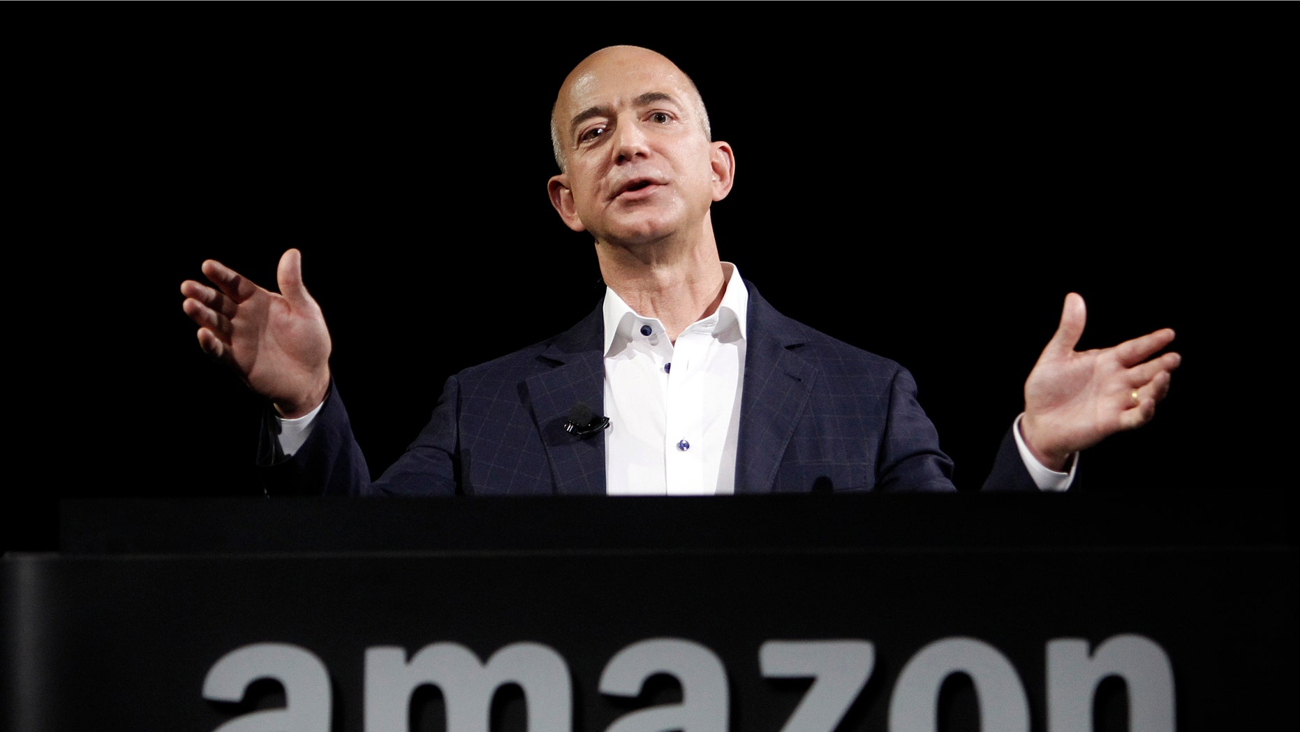 Amazon founder and CEO Jeff Bezos speaks in Santa Monica, Calif., on Sept. 6, 2012.