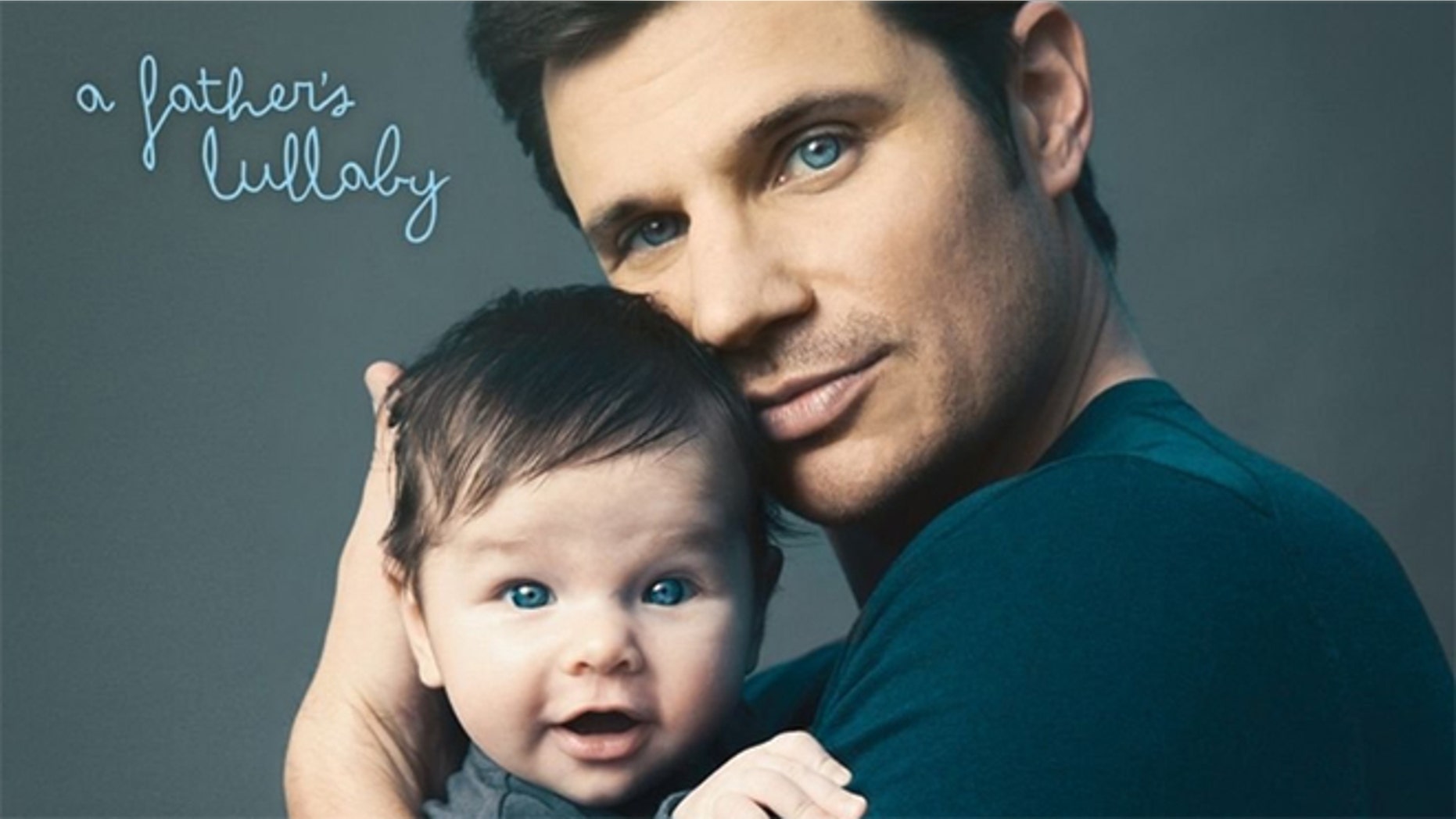 Nick Lachey poses with his son, Camden, for his album cover.