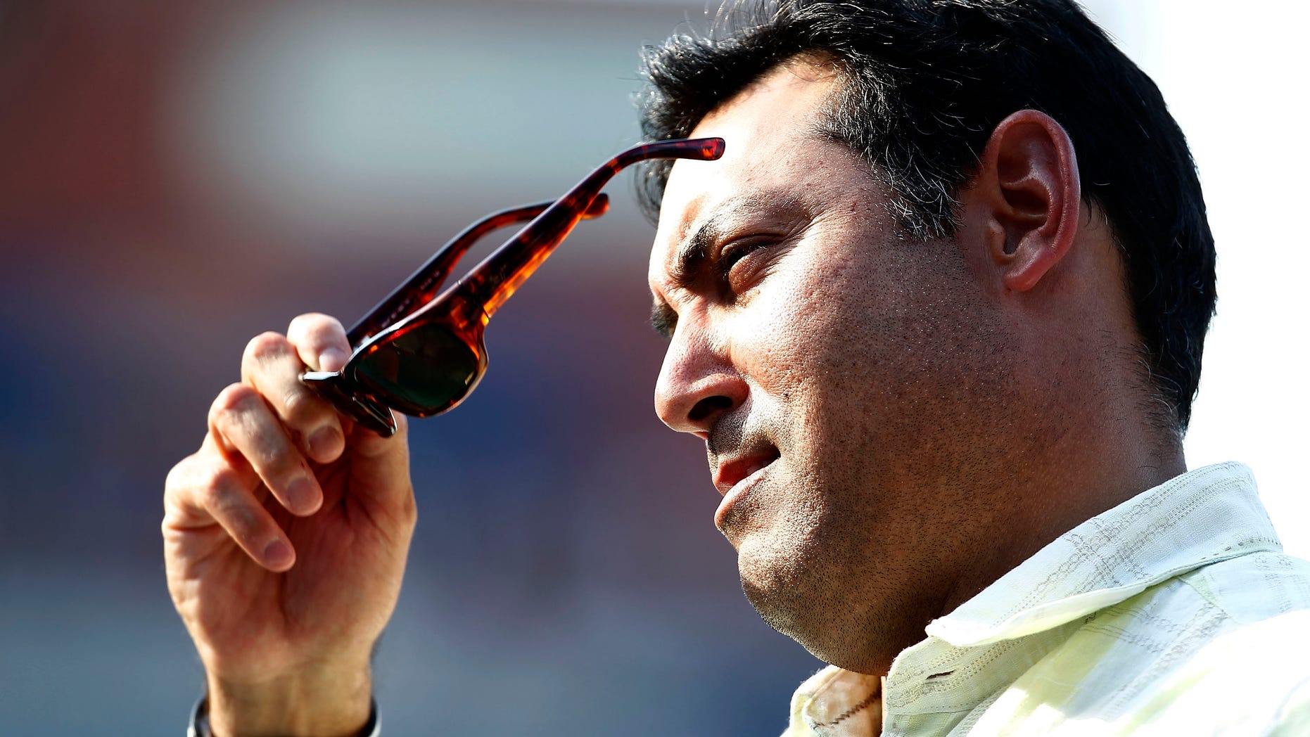 Julty 30: Ruben Amaro, general manager of the Philadelphia Phillies watches batting practice before a game against the Pittsburgh Pirates at Citizens Bank Park. (Photo by Jeff Zelevansky/Getty Images)