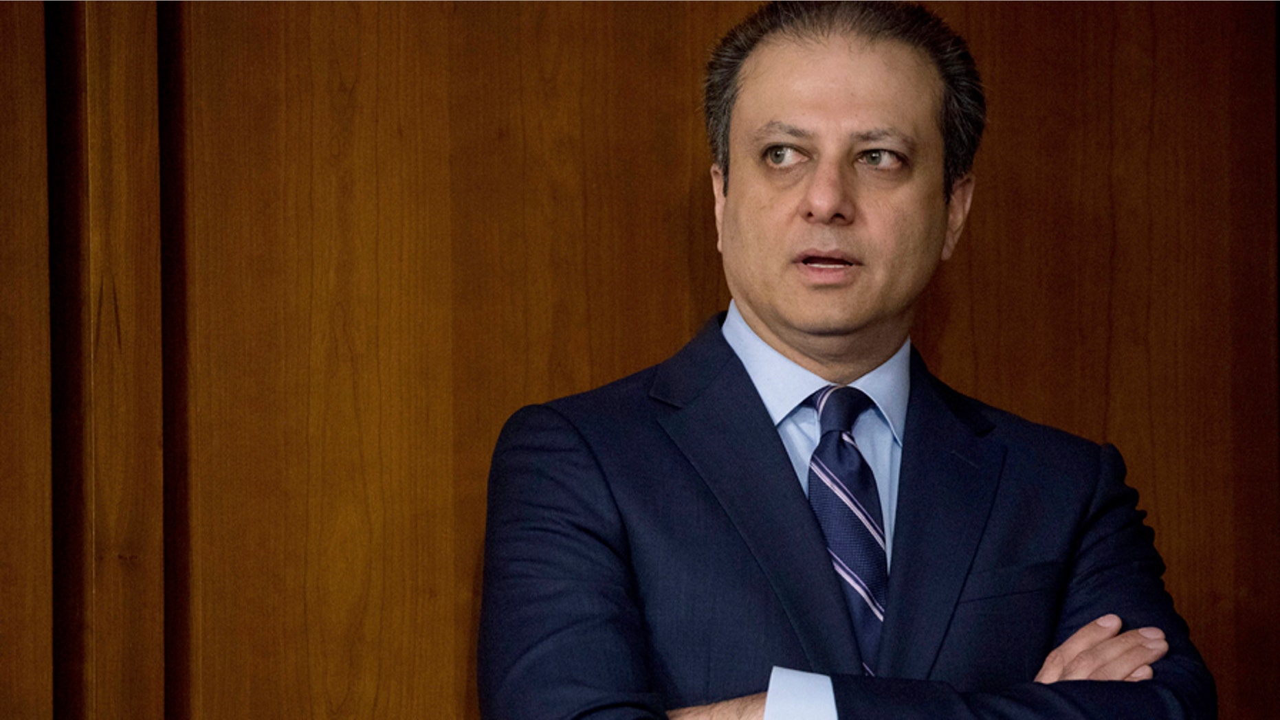Former United States Attorney for the Southern District of New York Preet Bharara arrives before former FBI director James Comey testifies at a Senate Intelligence Committee hearing on Capitol Hill in Washington, June 8, 2017.