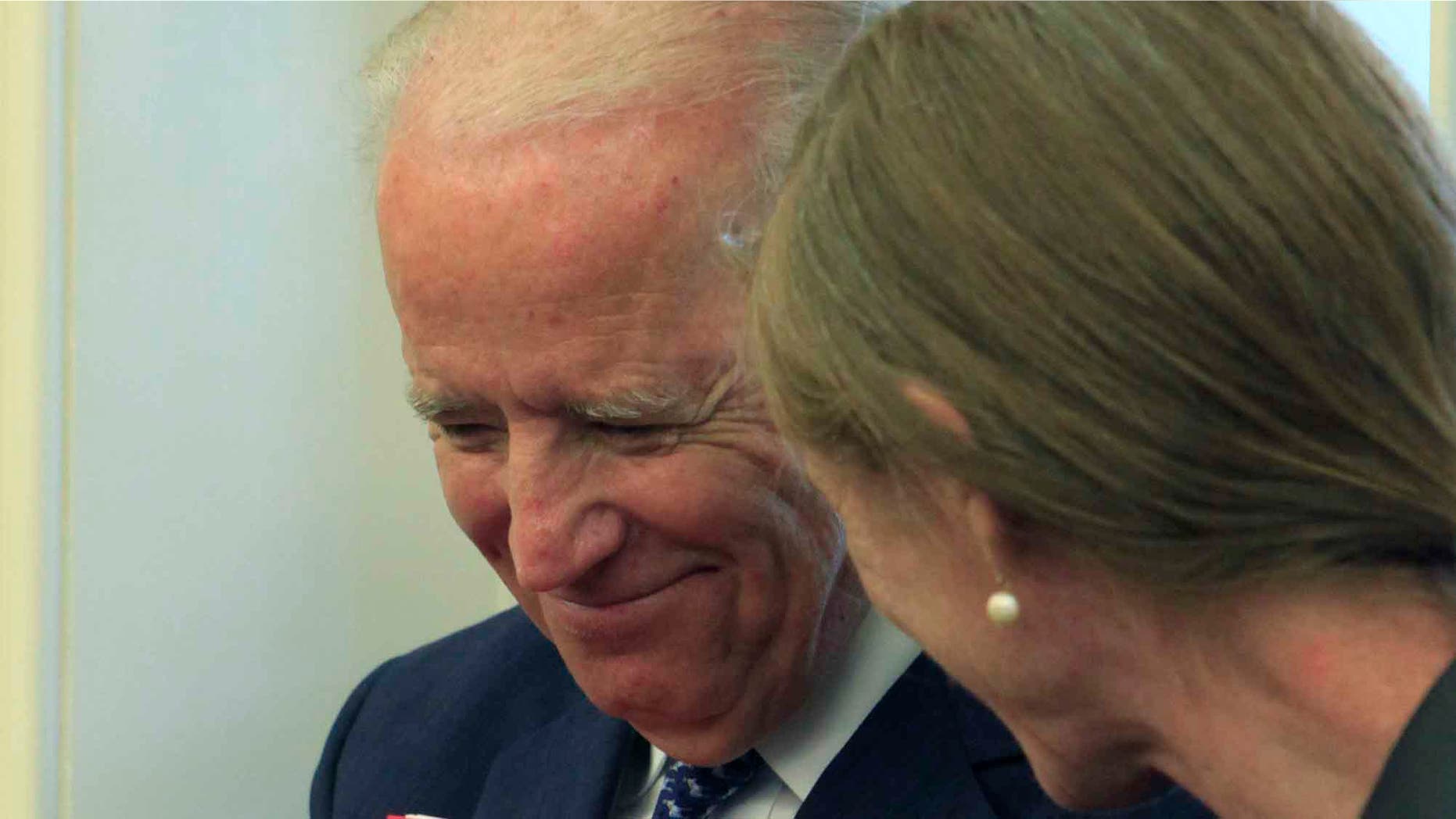 WASHINGTON, DC - AUGUST 4: Vice President Joe Biden and U.S. Ambassador to the United Nations Samantha Power listen as President Barack Obama meets with United Nations Secretary-General Ban Ki-moon in the Oval Office on August 4, 2015 in Washington, DC. Obama and Ban Ki-moon discussed a range of issues including climate change and the conflict in the Middle East. (Photo by Dennis Brack-Pool/Getty Images)