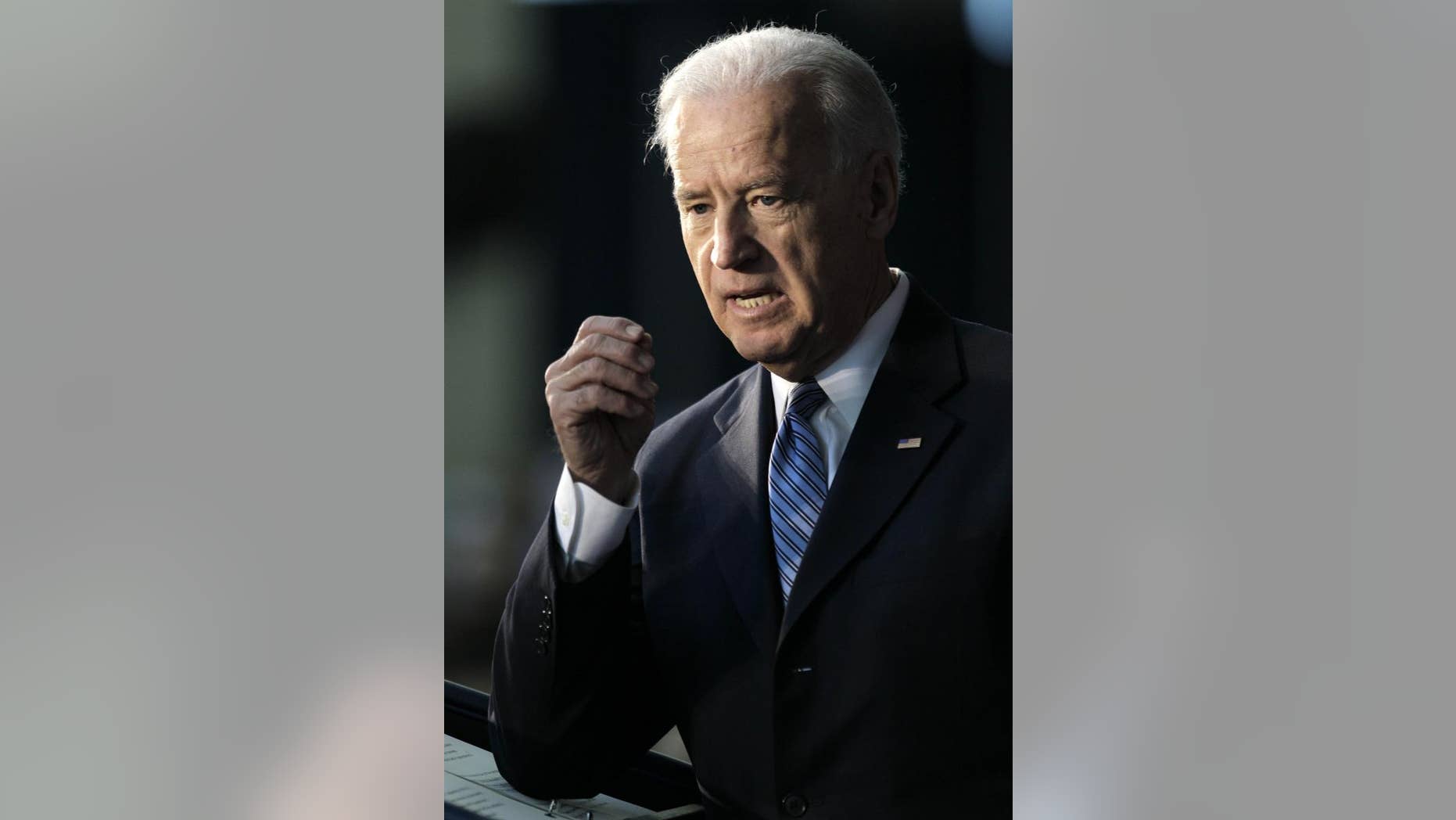 Vice President Joe Biden speaks at the McConnell Center at the University of Louisville in Louisville, Ky., Friday, Feb. 11, 2011. (AP Photo/Ed Reinke)