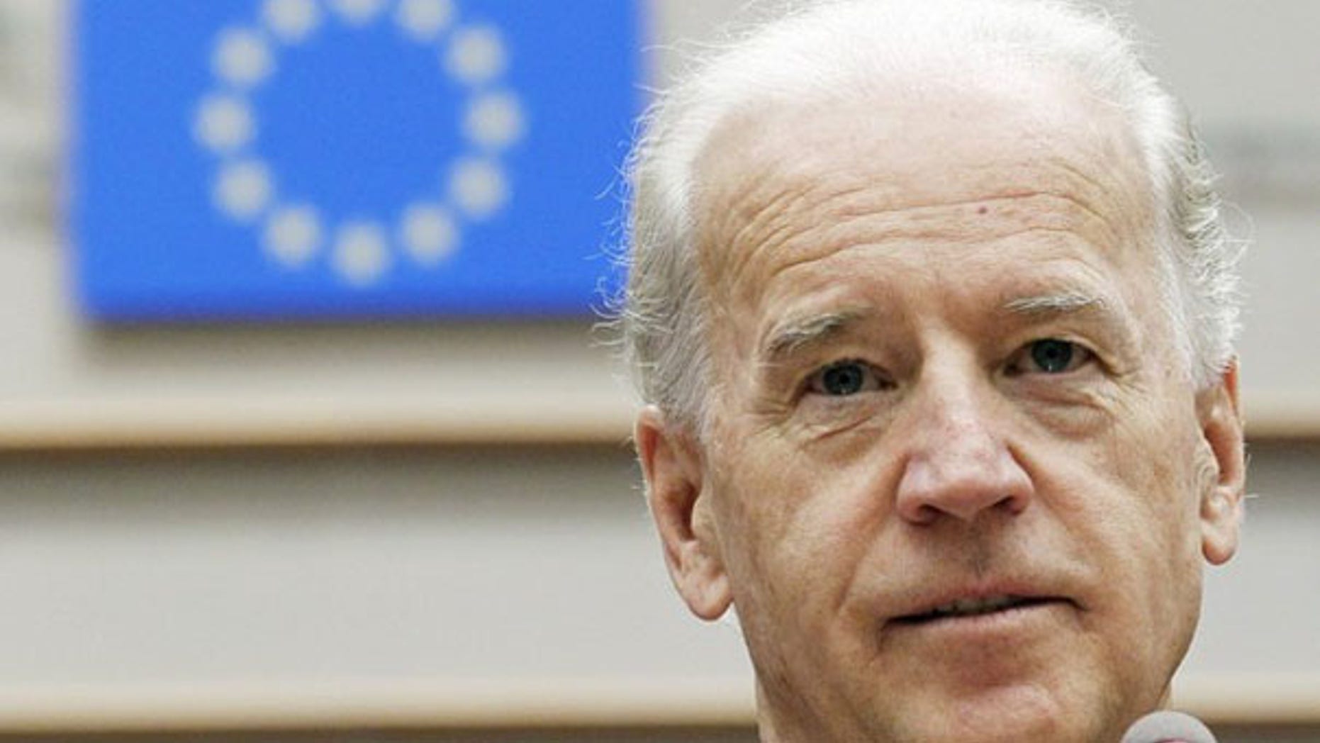 Vice President Biden addresses the European Parliament in Brussels May 6. (Reuters Photo)