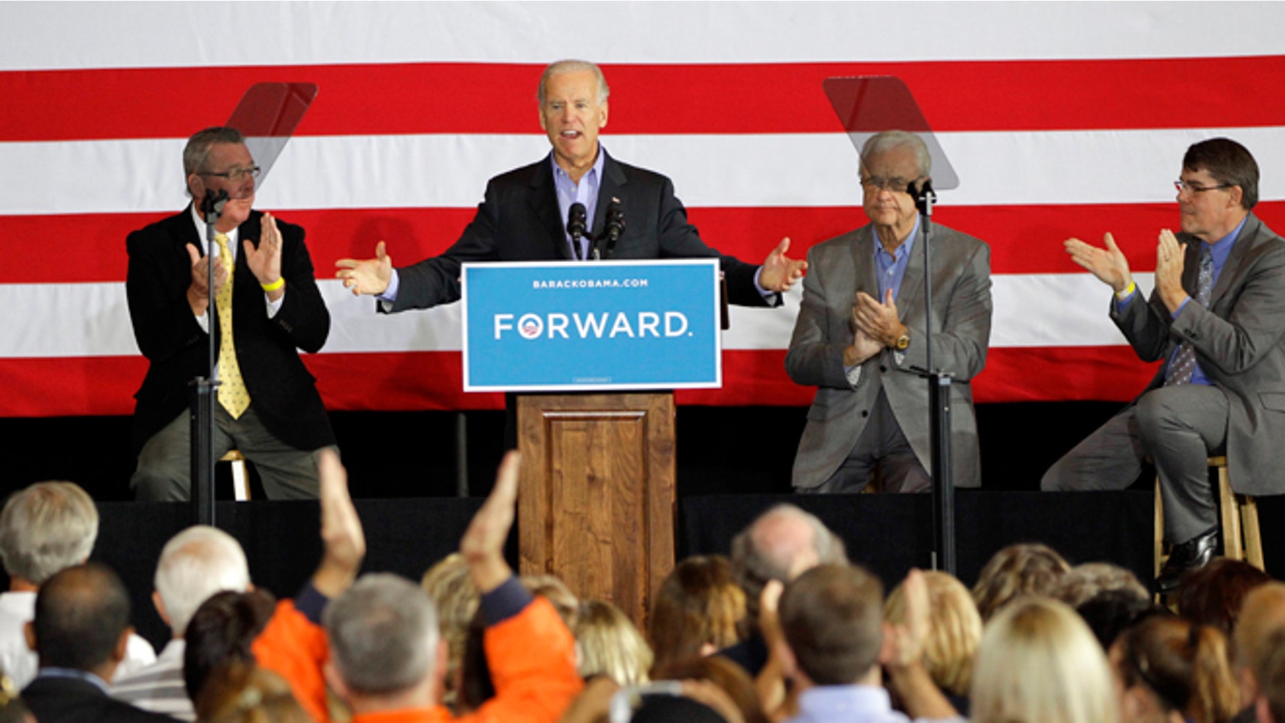 Oct. 4, 2012: Vice President Joe Biden speaks in Council Bluffs, Iowa, Thursday.