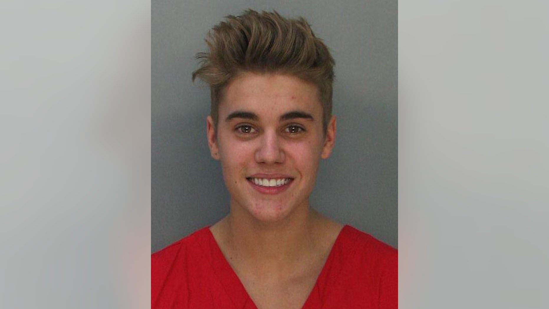 January 23, 2014. Justin Bieber is shown in this booking photo provided by Miami Beach Police Department in Miami Beach.