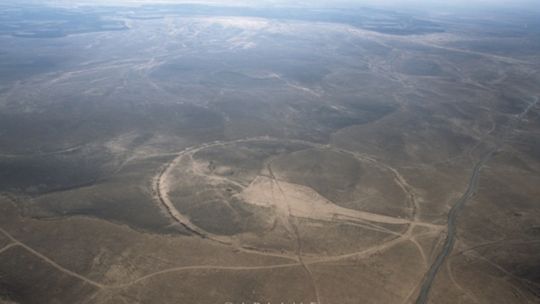 The Big Circle called J1 is about 390 meters (1,280 feet) in diameter, with an open area created by bulldozing in its interior.