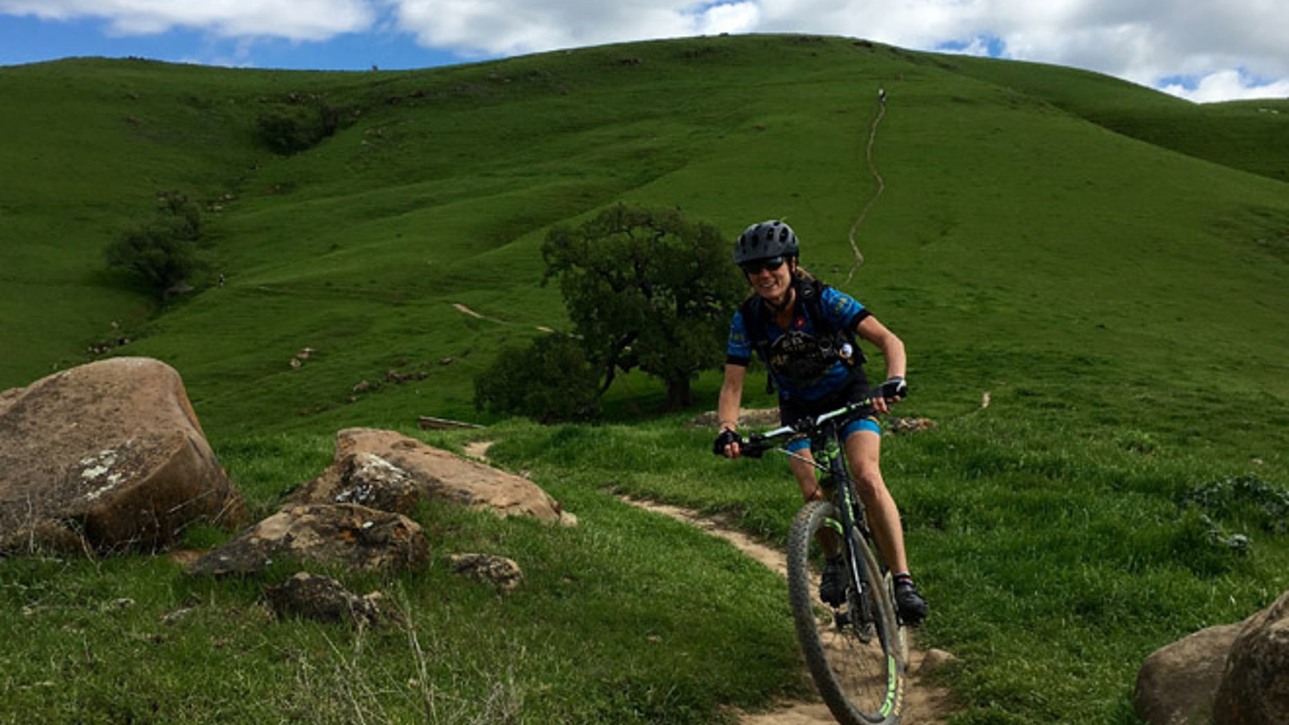 Cycling family: Robin Huffman, on a trail outside of Marin County. (Courtesy: Vernon Huffman)