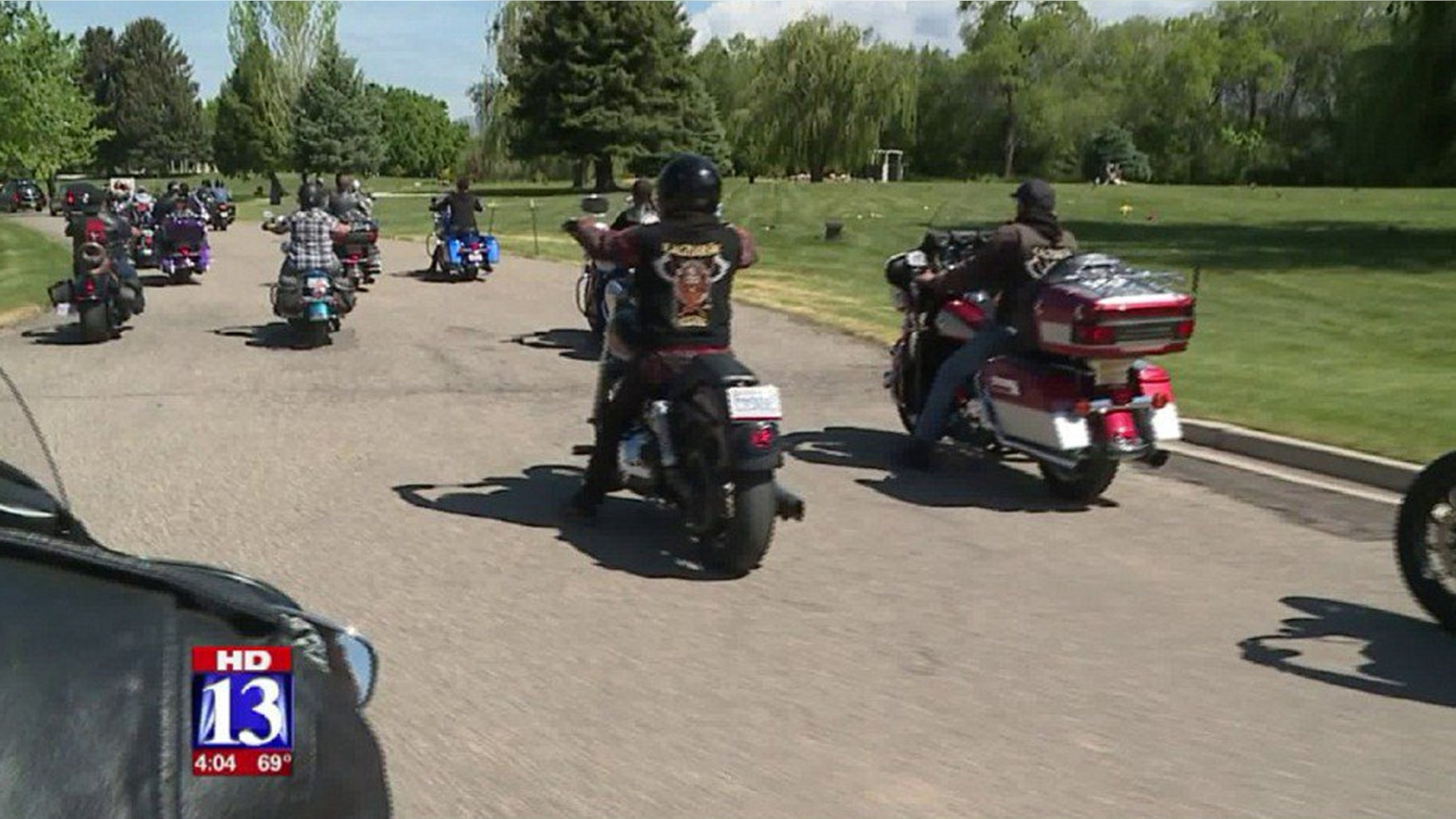 A group of Bikers formed a funeral procession for a Utah boy who drowned in a river earlier this month.