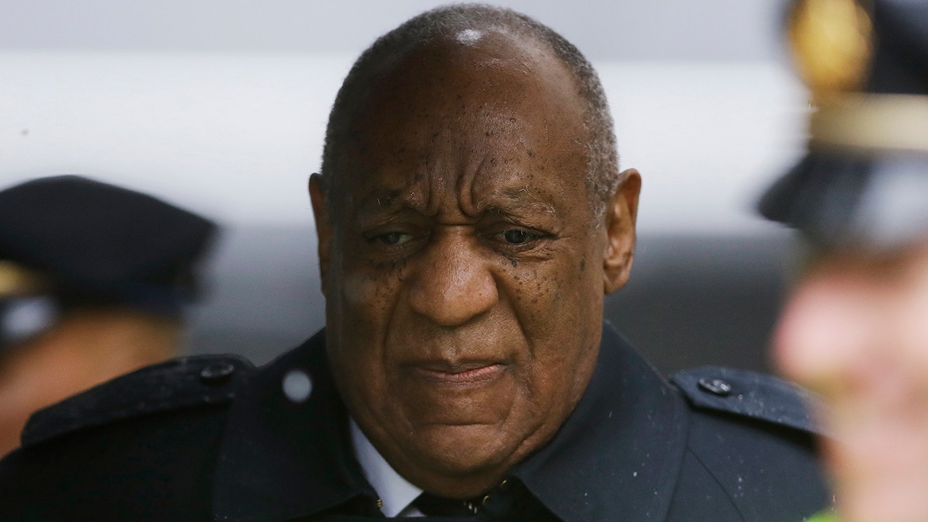 Bill Cosby arrives for his sexual assault trial, Monday, April 16, 2018, at the Montgomery County Courthouse in Norristown, Pa. (AP Photo/Matt Slocum)