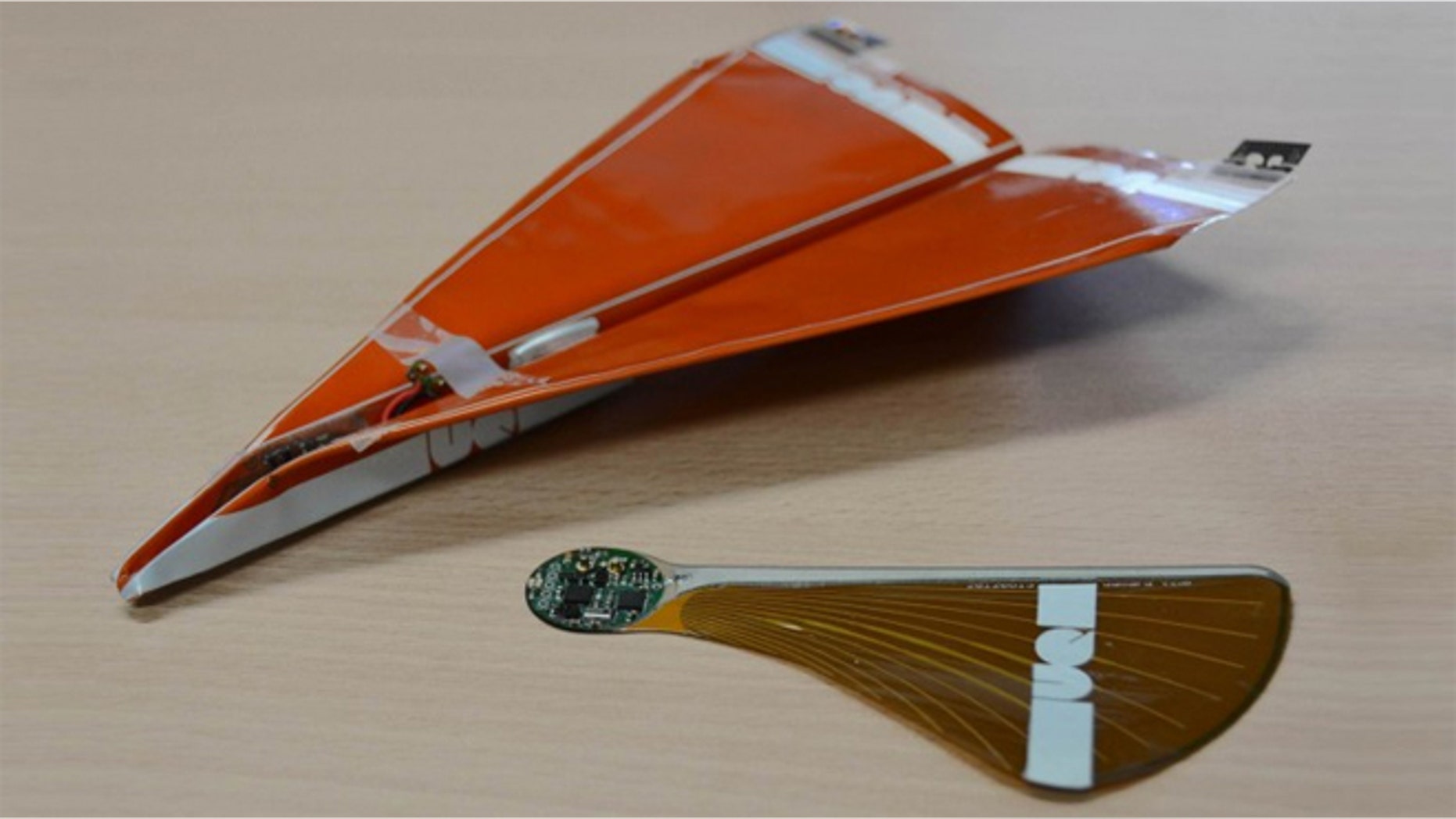 The prototype looks like a standard paper airplane, only this drone is made of biodegradable cellulose material.