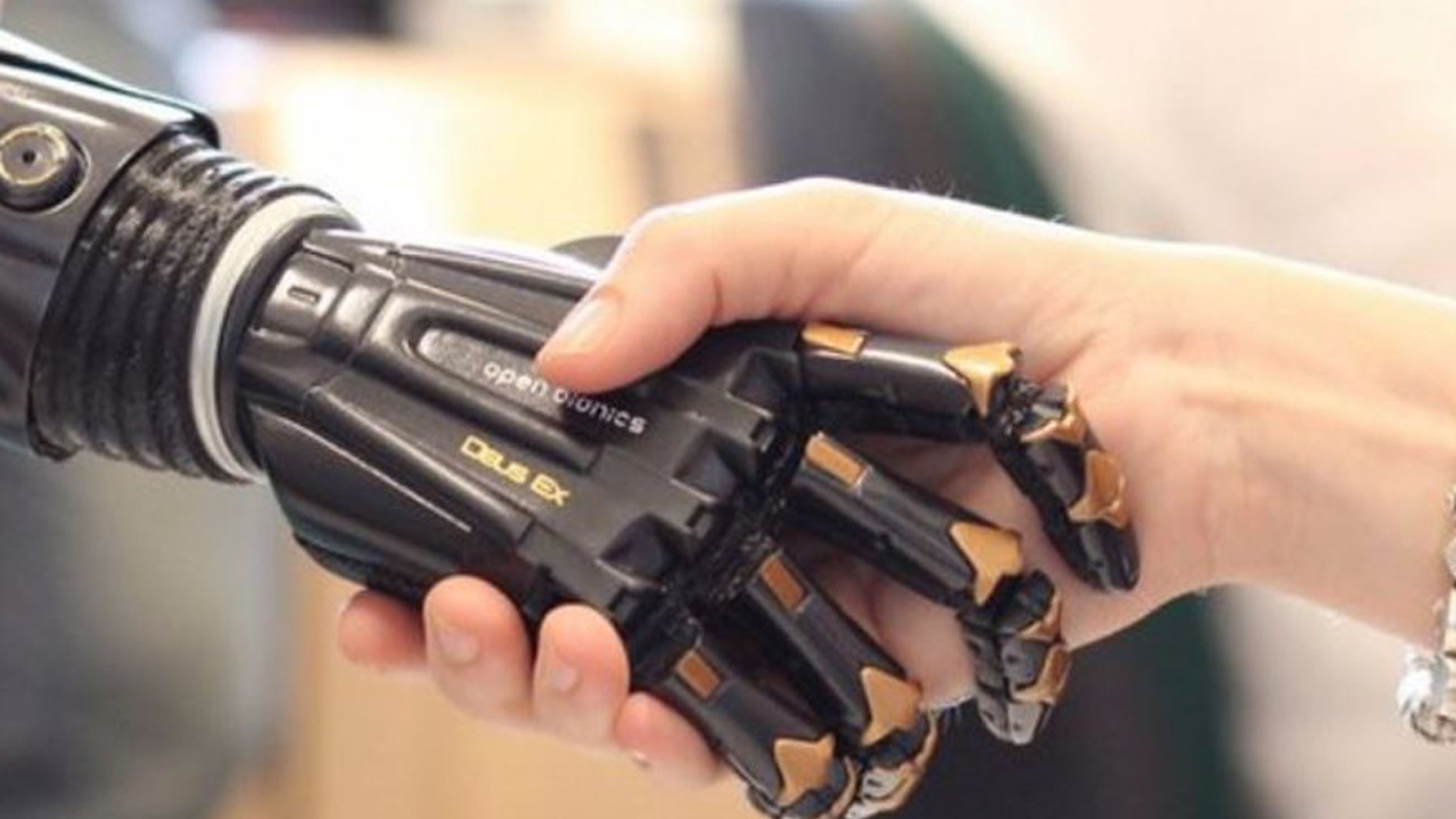 Open Bionics is based in the United Kingdom and produces 3D-printed prosthetics like the one above.