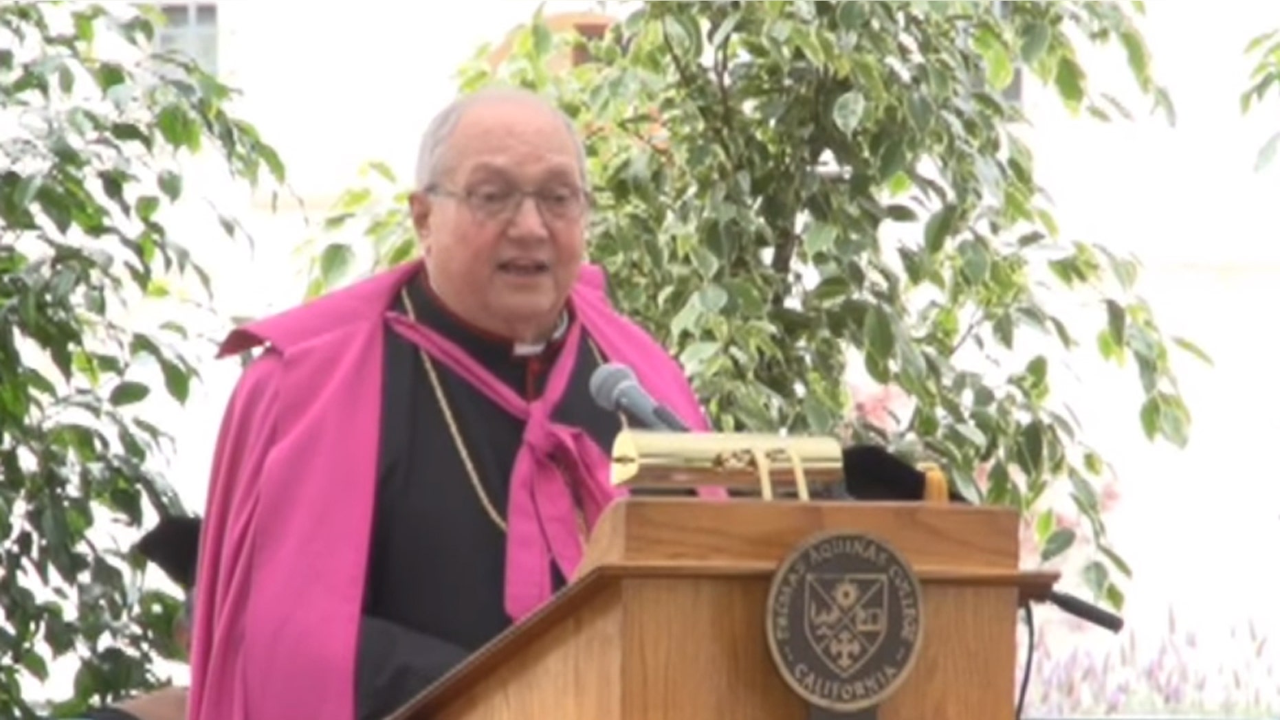 Catholic Bishop Robert C. Morlino urged graduates at Thomas Aquinas College in Santa Paula, CA to be "politically incorrect" in the era of cry closets and safe spaces.