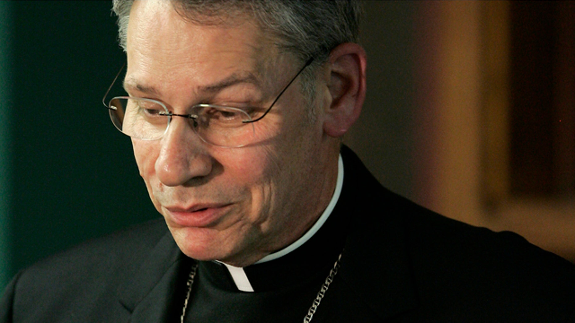 Feb. 20, 2000: Kansas City Bishop Robert Finn is seen in Kansas City, Mo. An indictment charging Kansas City's Catholic bishop with not telling tell police about child pornography on a priest's computer makes him the highest-ranking U.S. Catholic official indicted on a charge of failing to protect children.