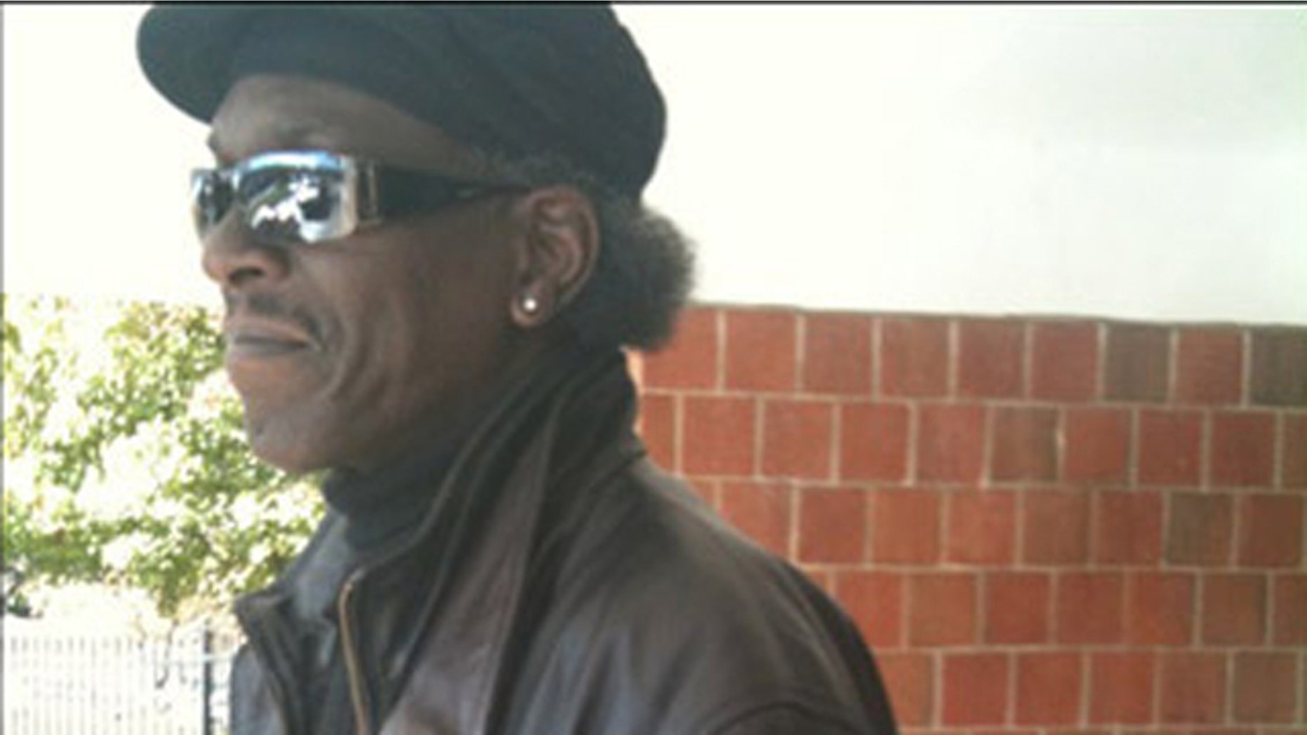 New Black Panther member at Philadelphia polling station Tuesday.