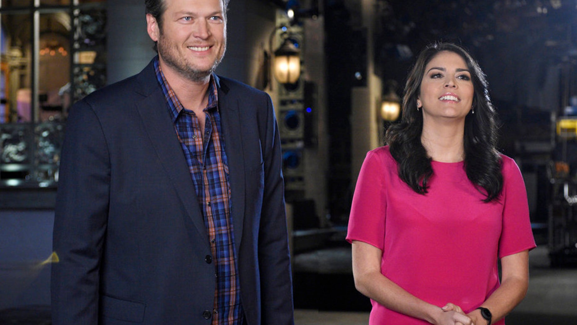 Jan 20, 2015. Blake Shelton and Cecily Strong on "SNL."