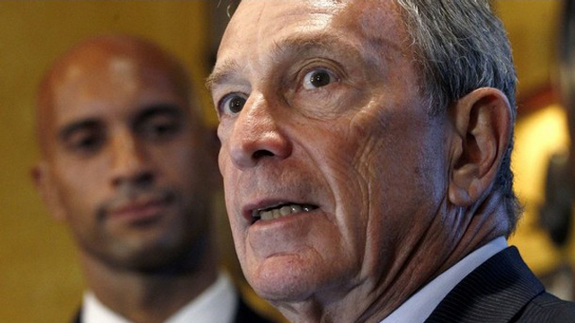 New York City Mayor Michael Bloomberg speaks during his endorsement of Washington D.C. Mayor Adrian Fenty in Washington Aug. 17. (Reuters Photo)