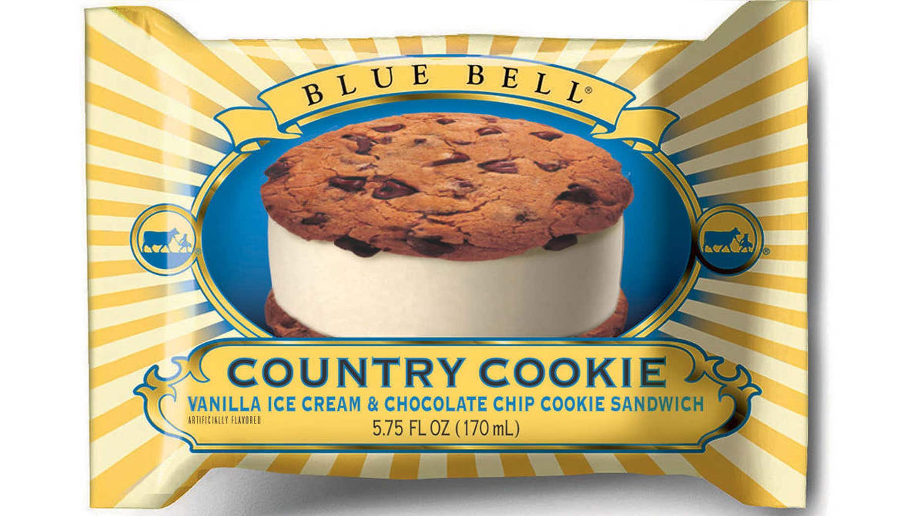 This undated photo provided by Blue Bell shows Blue Bell Chocolate Chip Country Cookies.