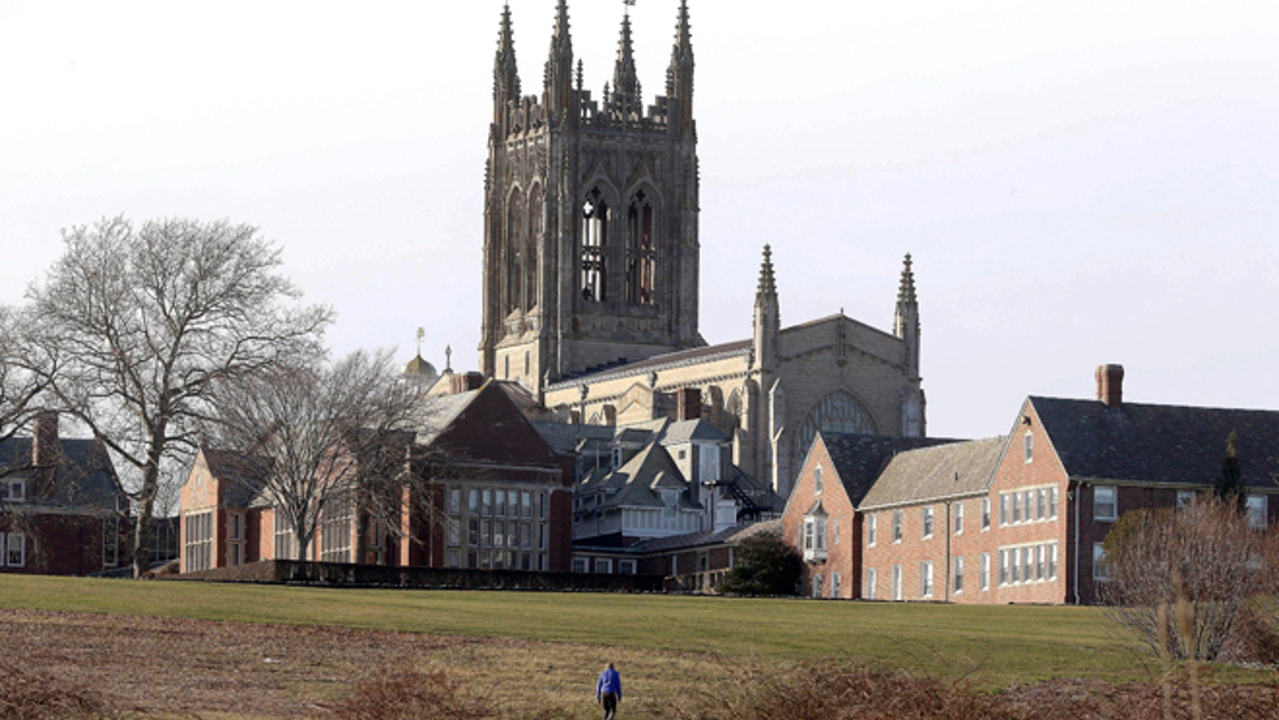 In this Jan. 7, 2016, file photo, buildings at St. George's School sit on a hill in Middletown, R.I.