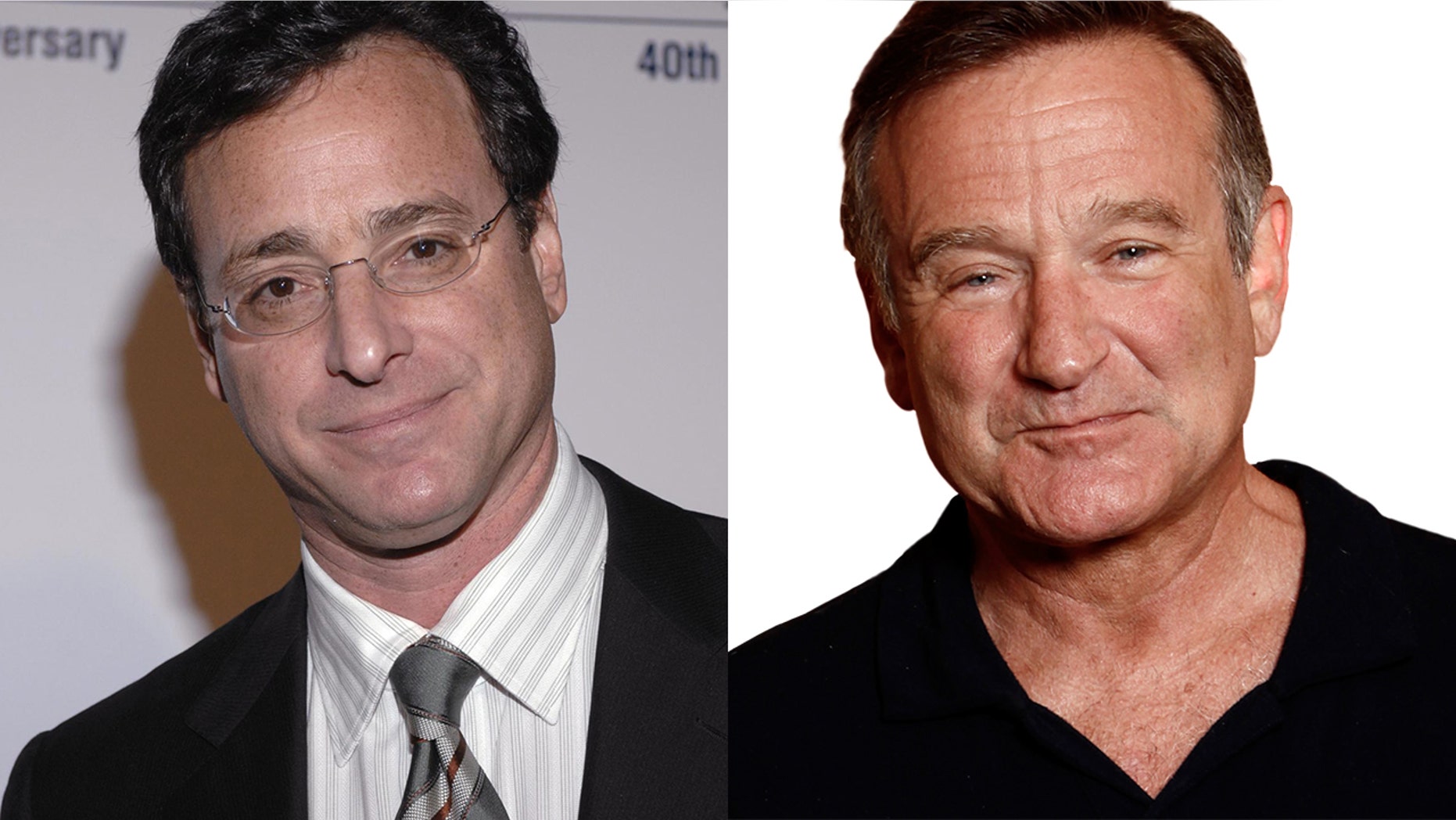 Bob Saget fought back tears discussing his friend, late comic Robin Williams.