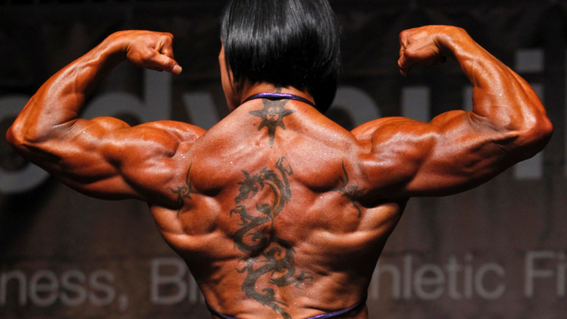 May 13, 2012: A participant poses during the European Bodybuilding Competition in Zagreb.