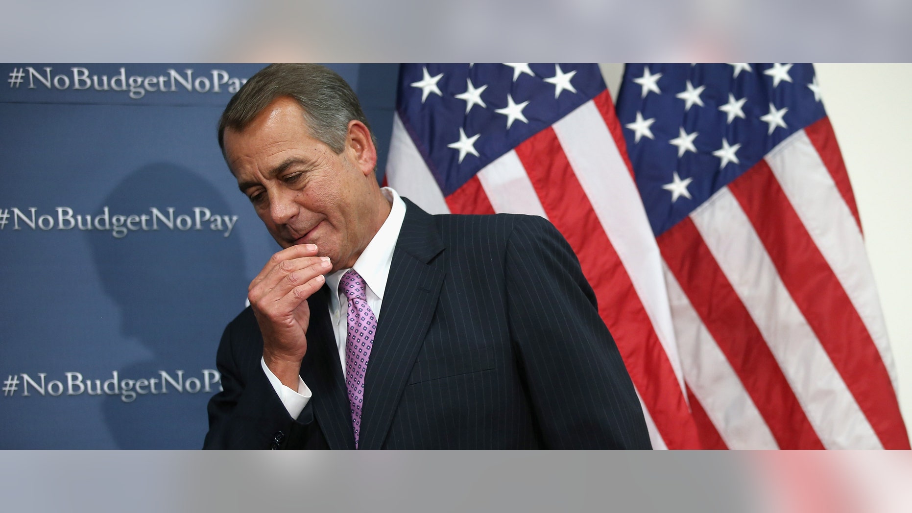 Speaker of the House John Boehner (R-OH) talks to reporters after a House GOP Conference meeting at the U.S. Captiol January 22, 2013 in Washington, DC. (Photo by Chip Somodevilla/Getty Images)