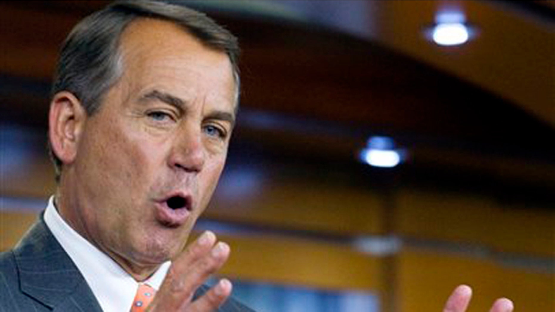 House Speaker John Boehner speaks at a news conference about the price of gasoline on Capitol Hill March 10.