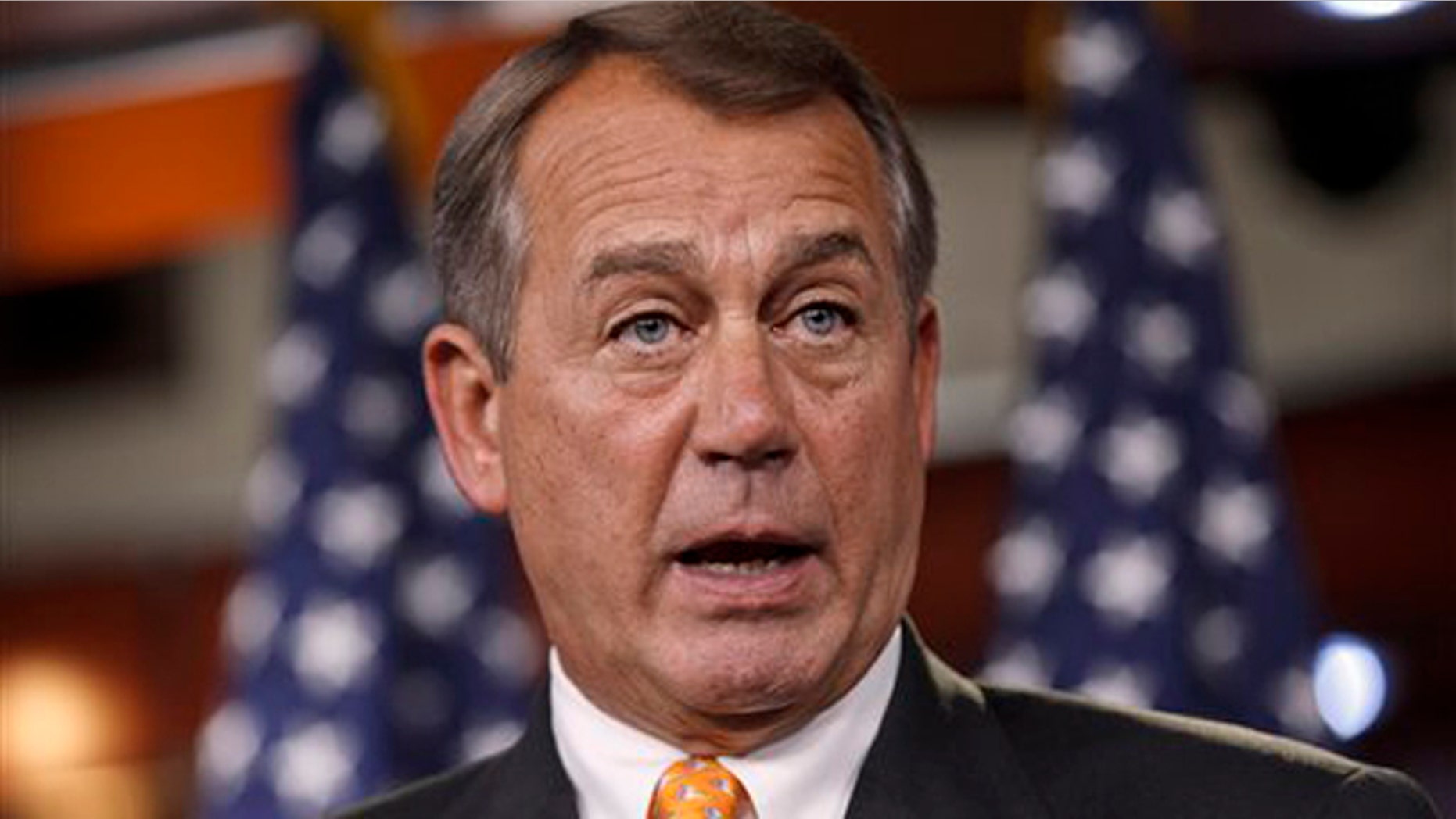 March 22, 2012: House Speaker John Boehner speaks during a news conference on Capitol Hill in Washington.