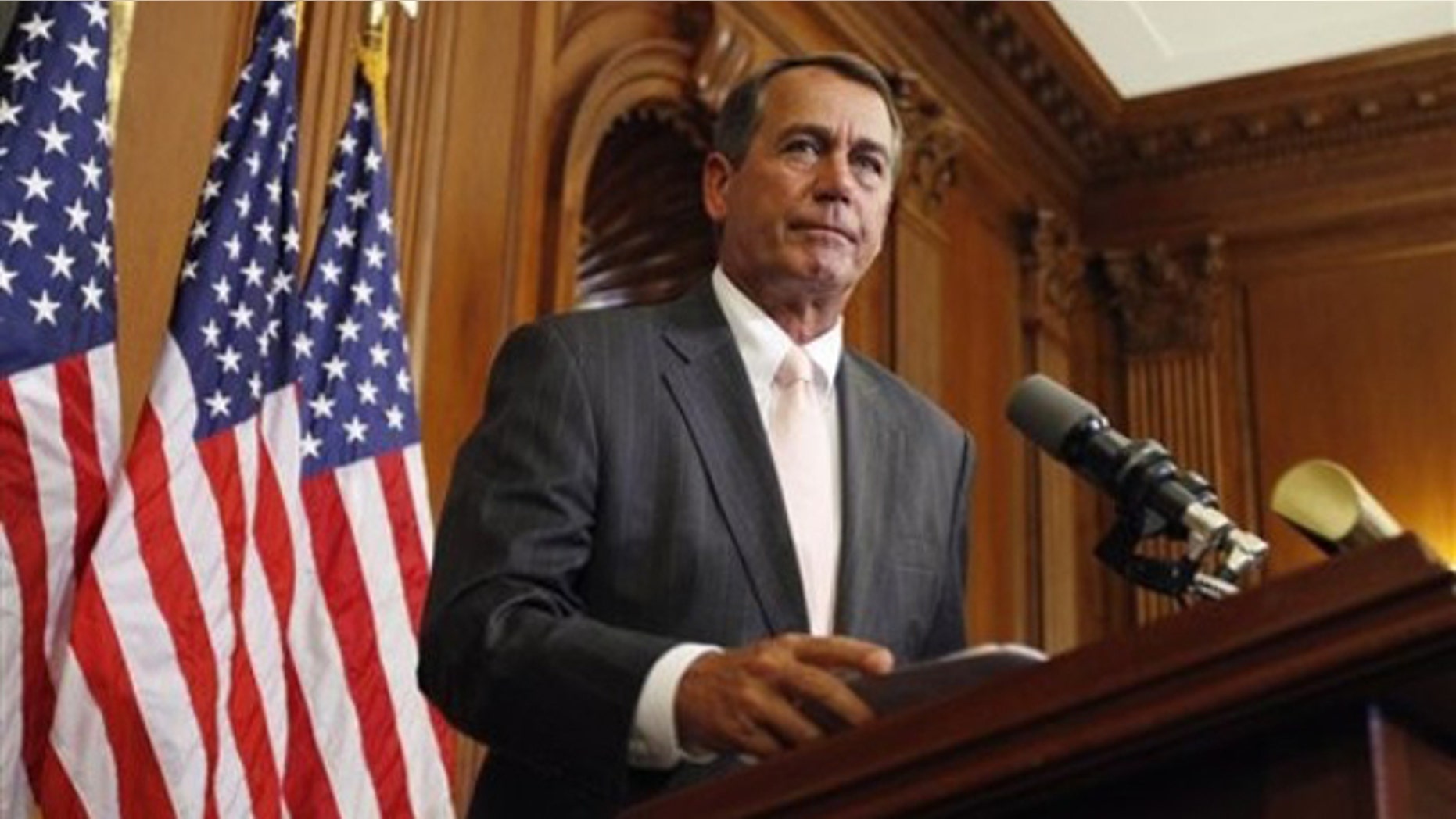 House Republican Leader John Boehner speaks June 16 on Capitol Hill in Washington. (AP Photo)